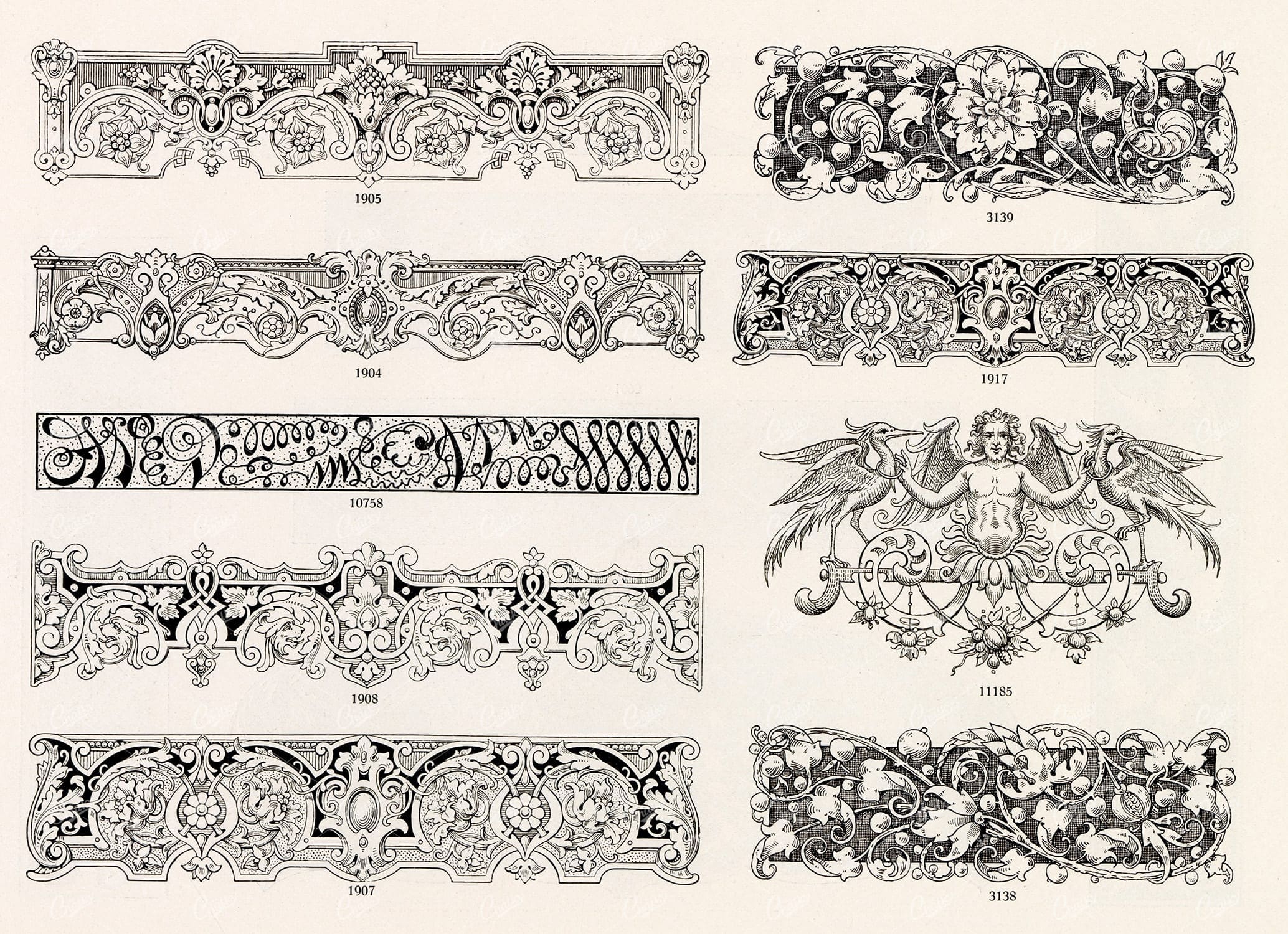 VINTAGE Decorative Design Elements - Ornamental Banners