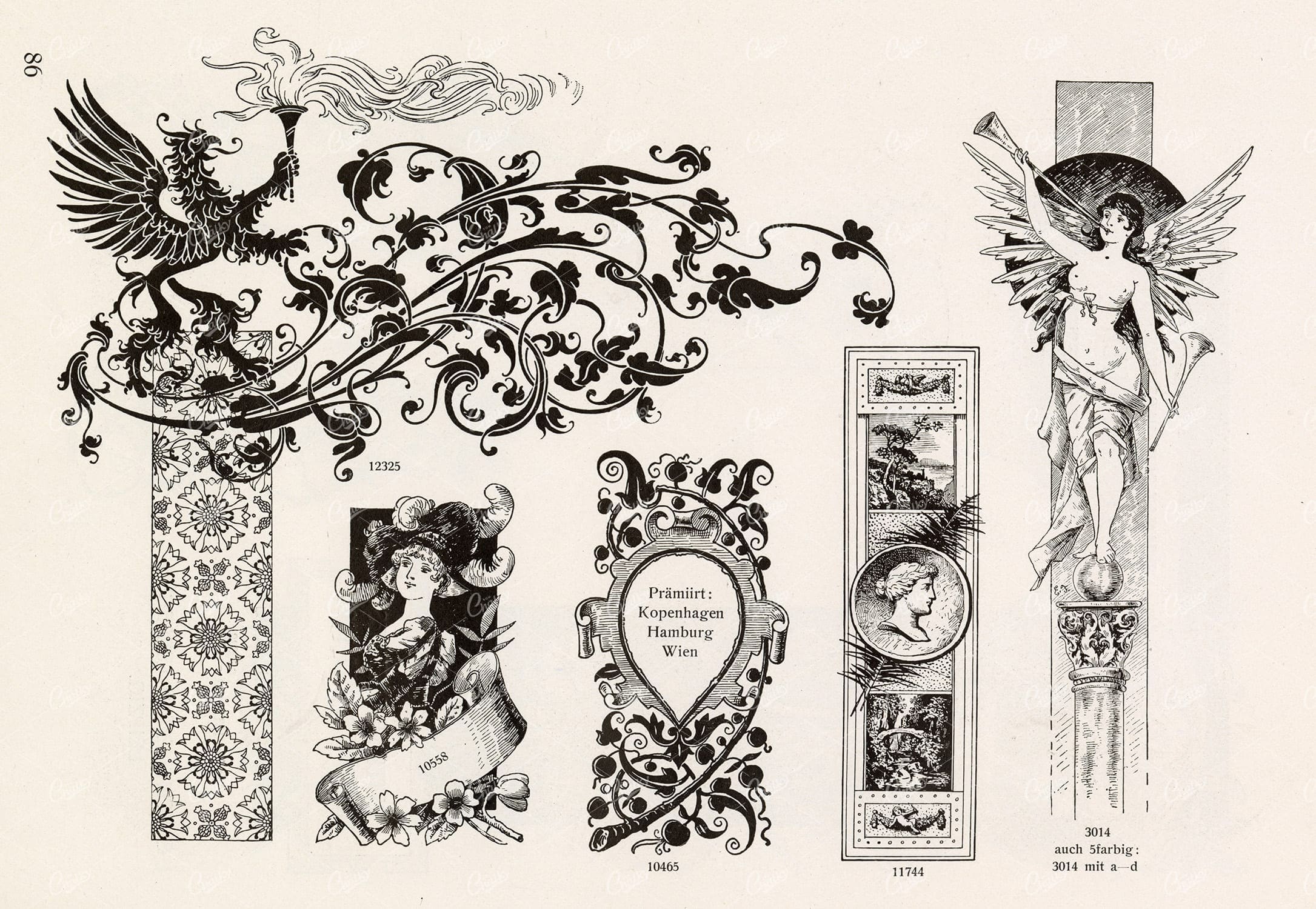 VINTAGE Decorative Design Elements - Antique Stock Artwork