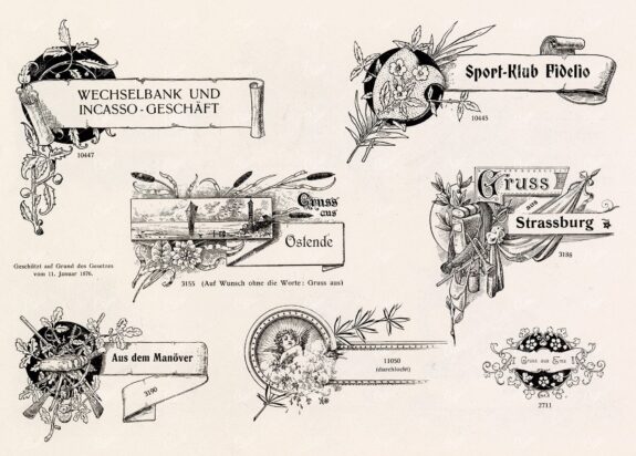 VINTAGE Decorative Design Elements - Ornamental Banners For Type