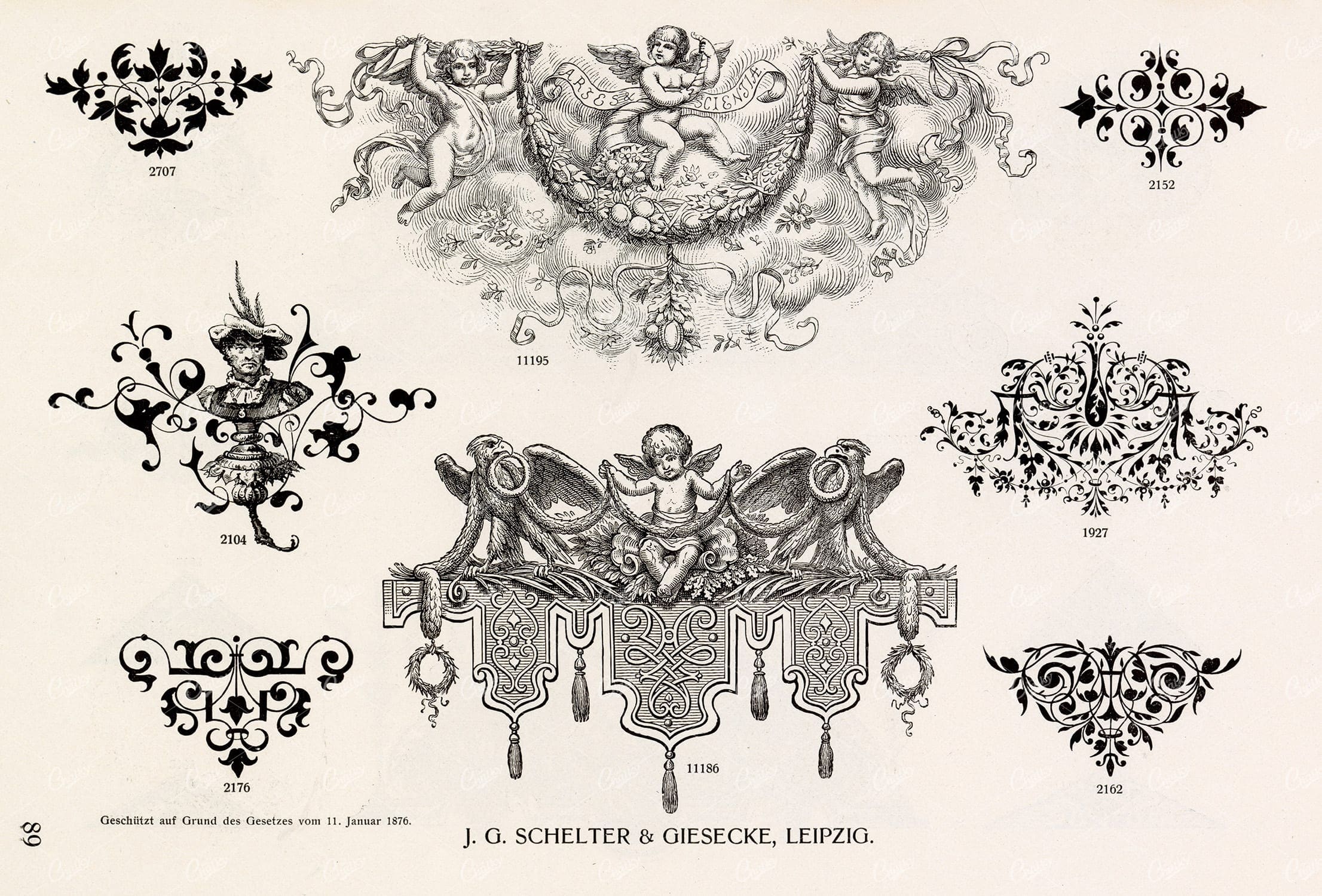 VINTAGE Decorative Design Elements - Antique Stock Artwork
