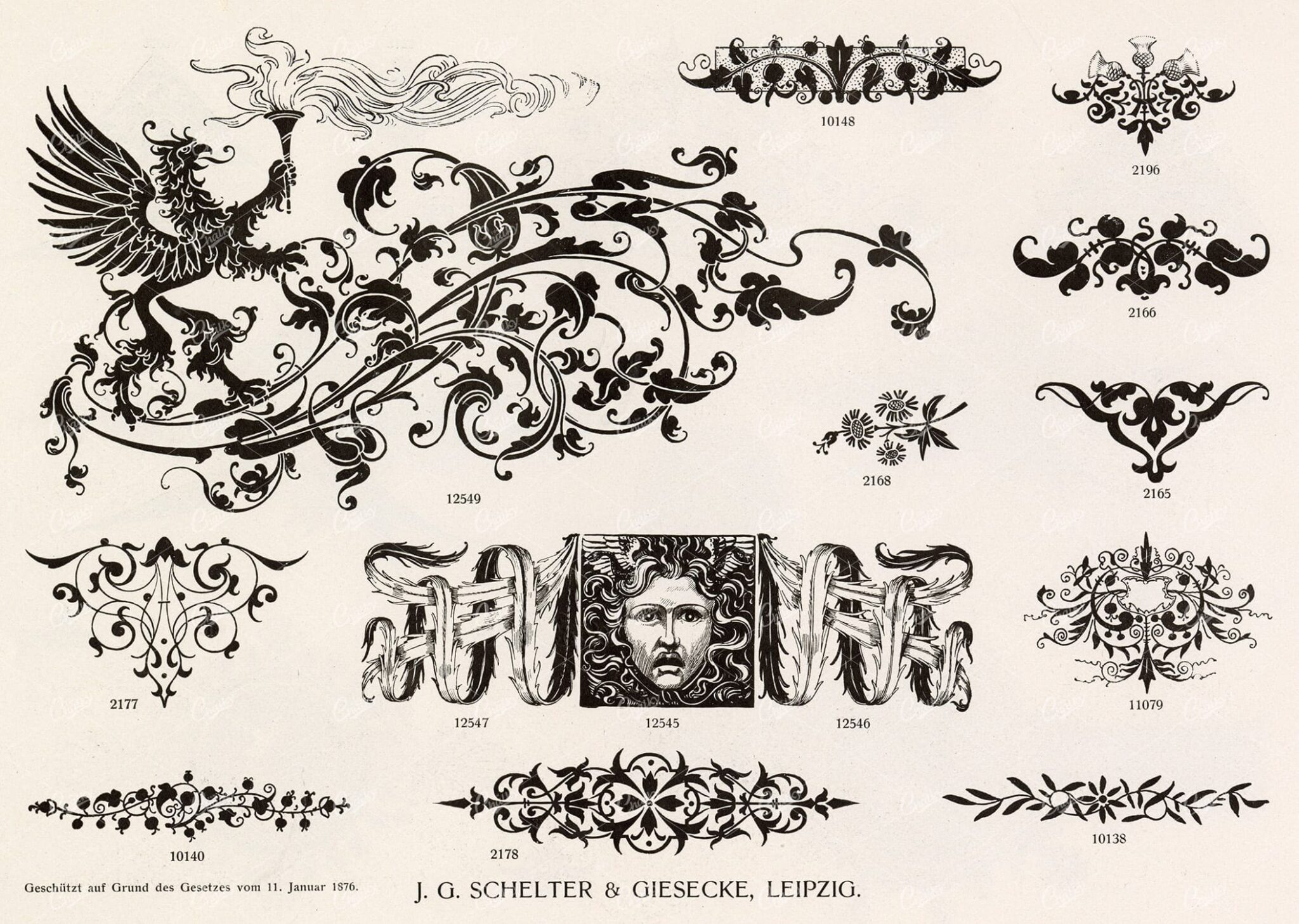 VINTAGE Decorative Design Elements - Antique Stock Artwork