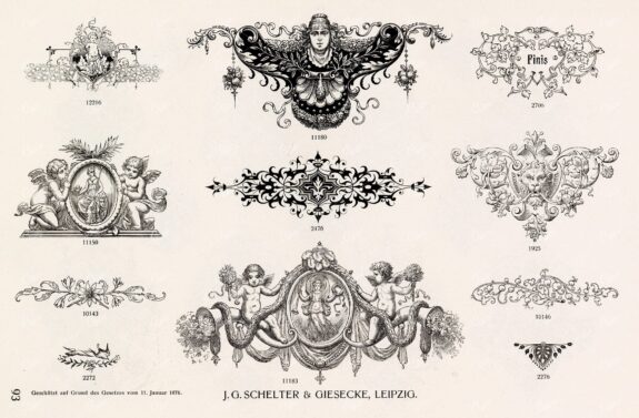 VINTAGE Decorative Design Elements - Antique Stock Artwork