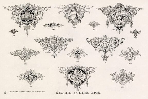 VINTAGE Decorative Design Elements - Antique Stock Artwork