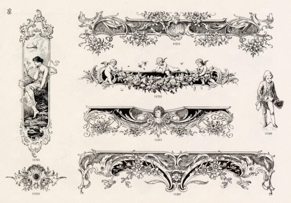 VINTAGE Decorative Design Elements - Antique Stock Artwork