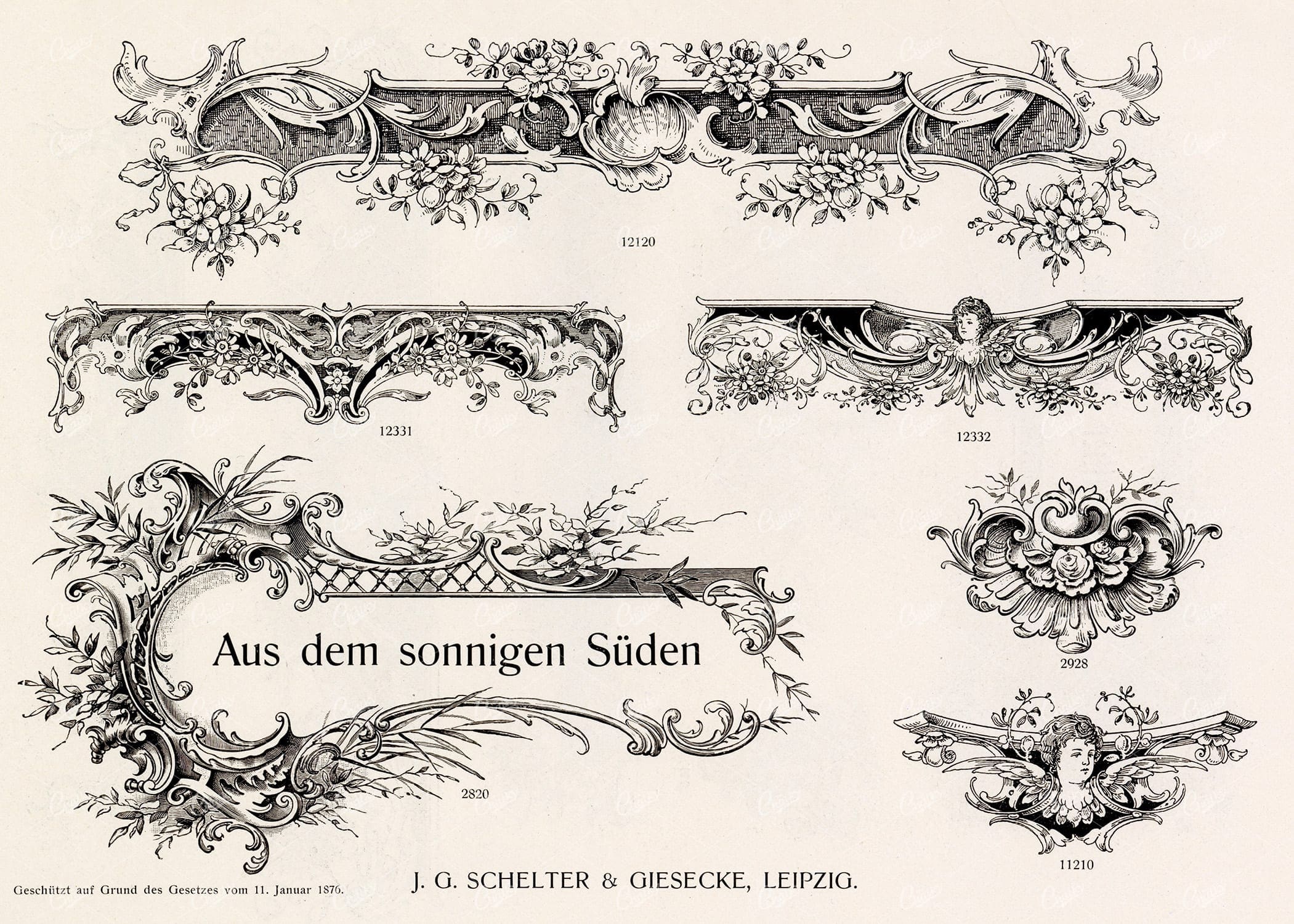 VINTAGE Decorative Design Elements - Ornamental Banners For Type