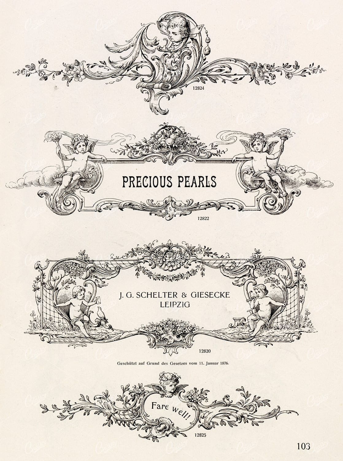 VINTAGE Decorative Design Elements - Ornamental Banners For Type