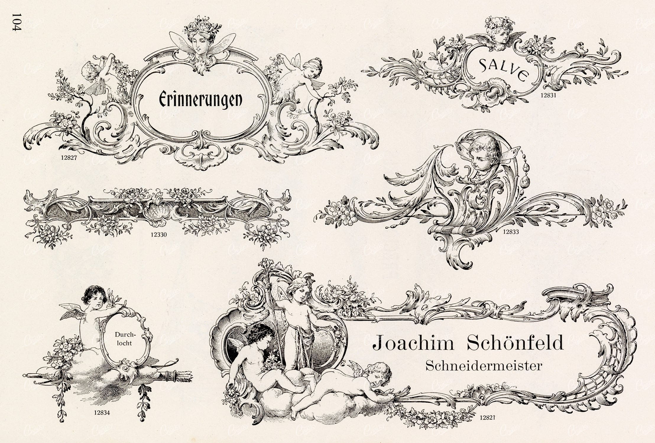 VINTAGE Decorative Design Elements - Ornamental Banners For Type