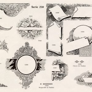 VINTAGE Decorative Design Elements - 1800s Stock Illustrations