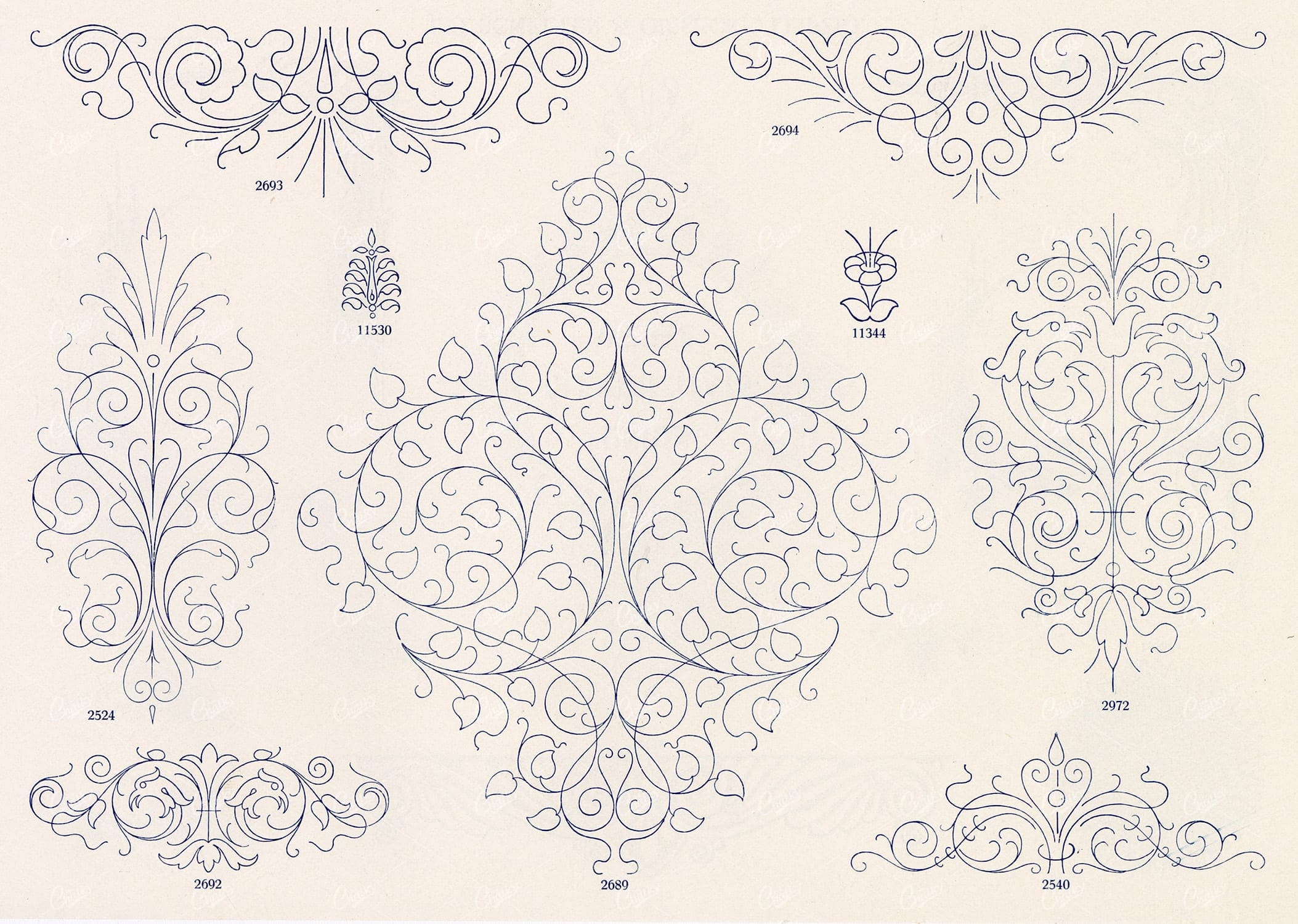 VINTAGE Decorative Design Elements - Ornate Line Art