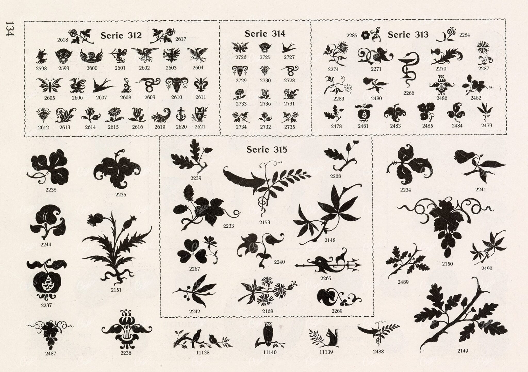 MISCELLANEOUS Selection of Vintage Design Elements - 1800s Antique Stock Artwork