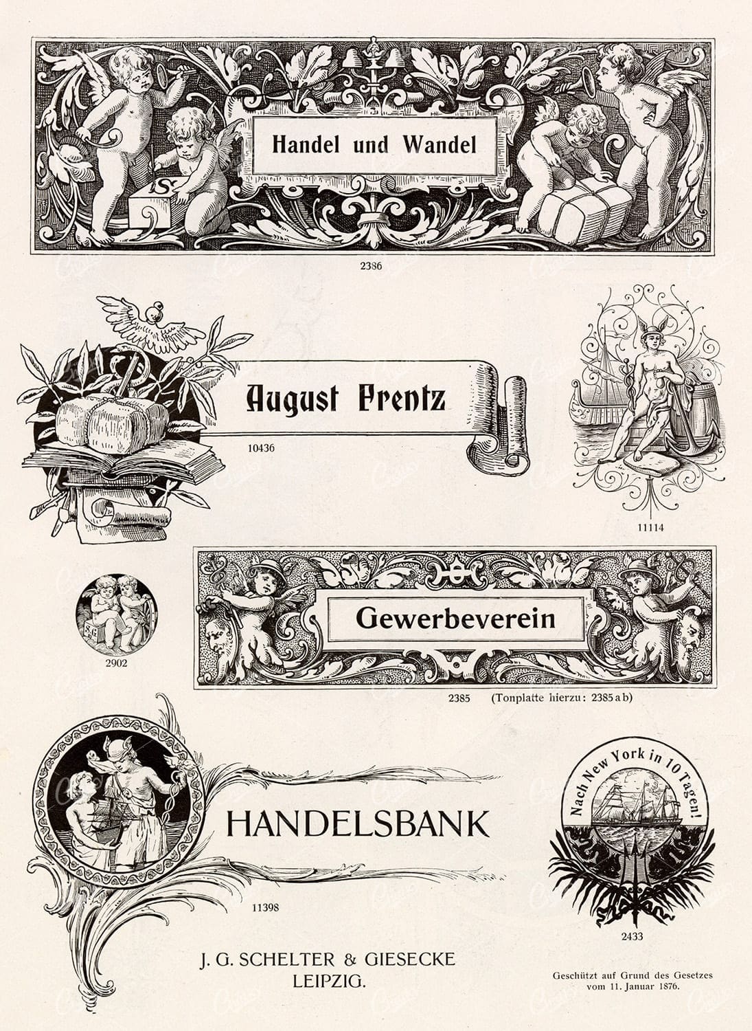 VINTAGE Decorative Design Elements - Ornamental Banners For Type
