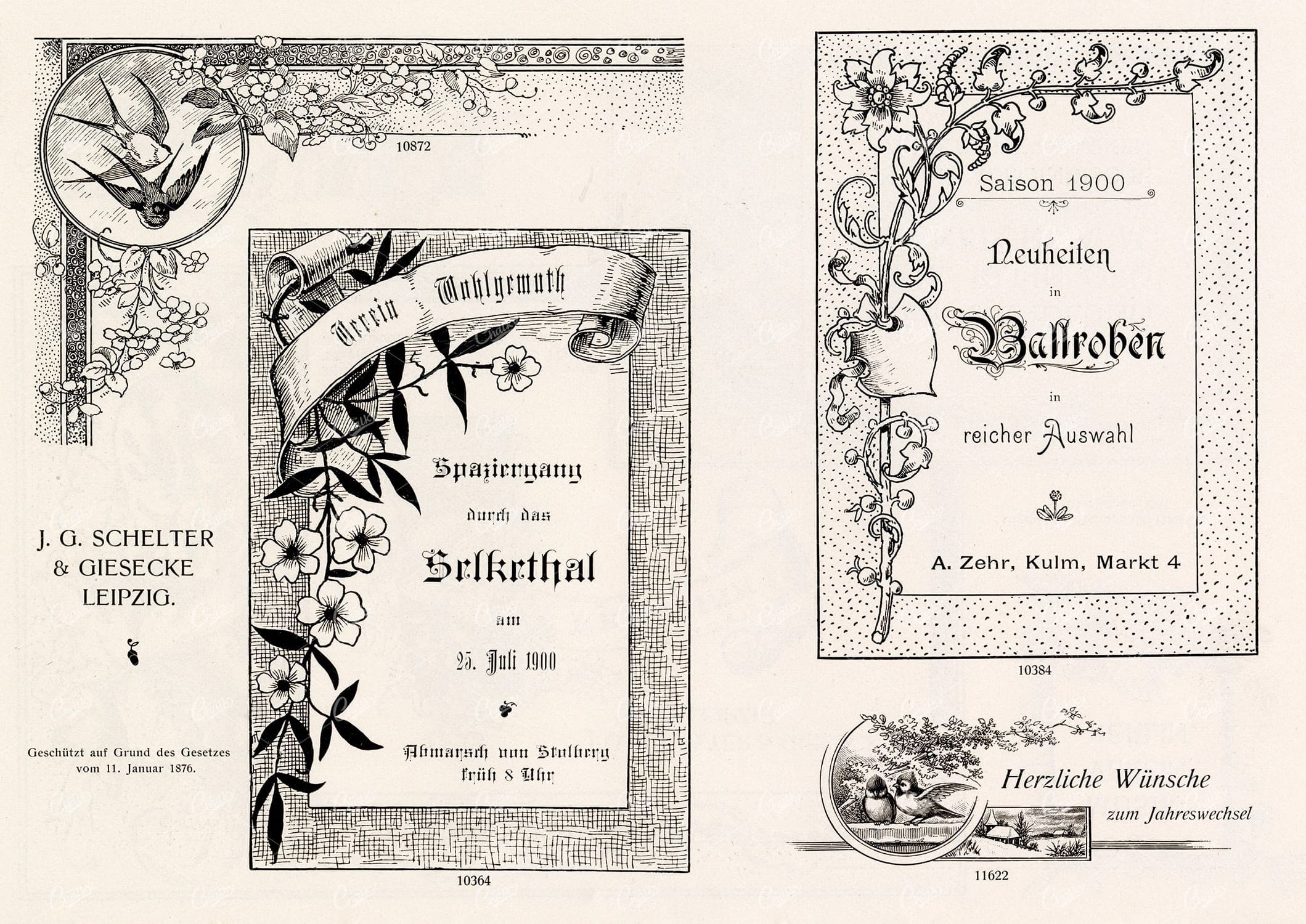 VINTAGE Decorative Design Elements - Ornamental Banners For Type