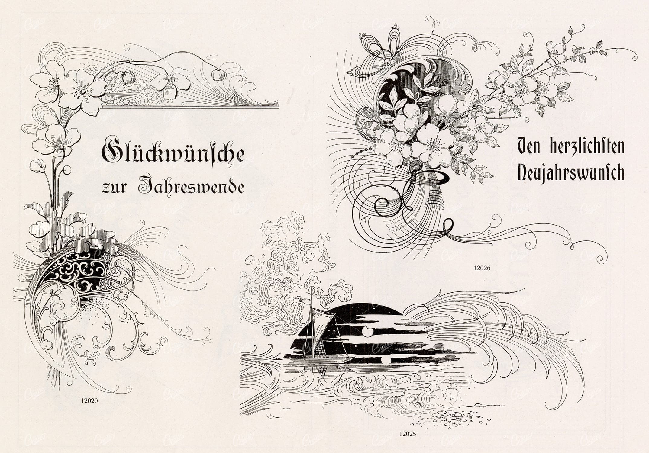 VINTAGE Decorative Design Elements - Ornamental Banners For Type