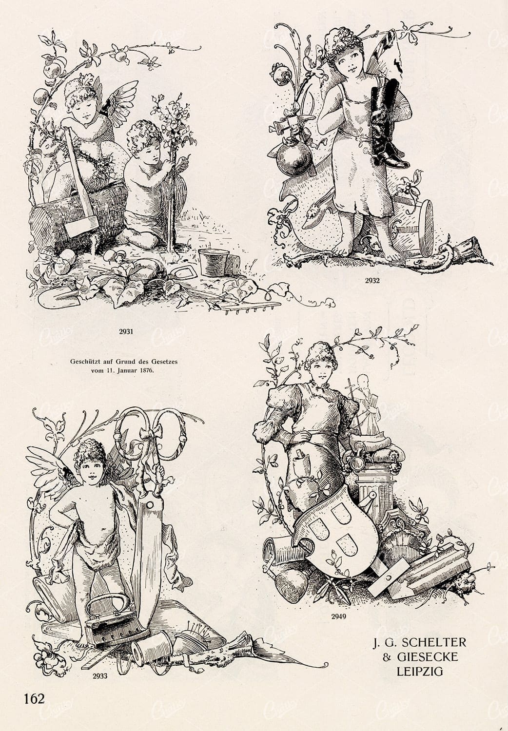MISCELLANEOUS Selection of Vintage Design Elements - 1800s Antique Stock Artwork