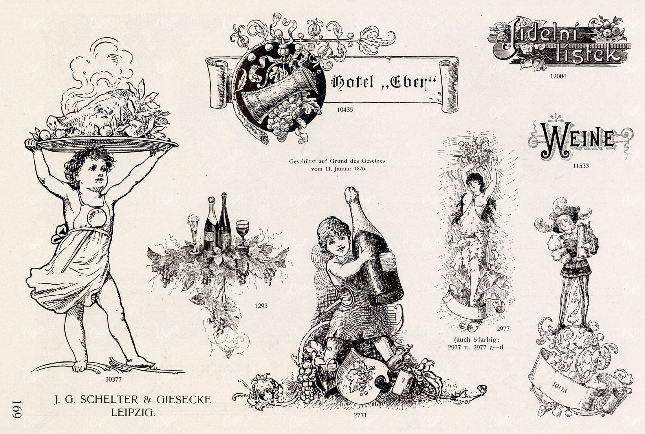 MISCELLANEOUS Selection of Vintage Design Elements - 1800s Antique Stock Artwork