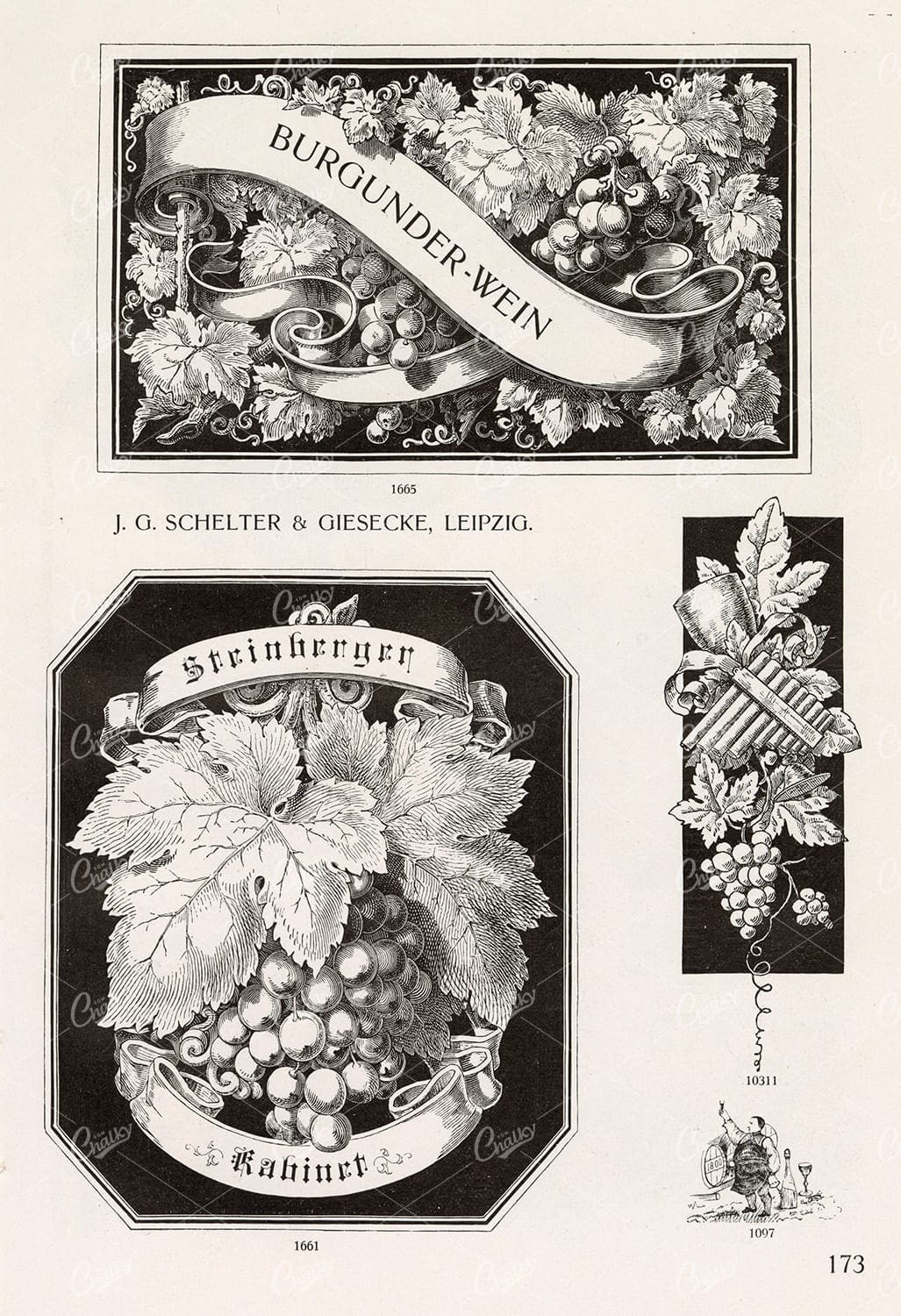 MISCELLANEOUS Selection of Vintage Design Elements - 1800s Antique Stock Artwork
