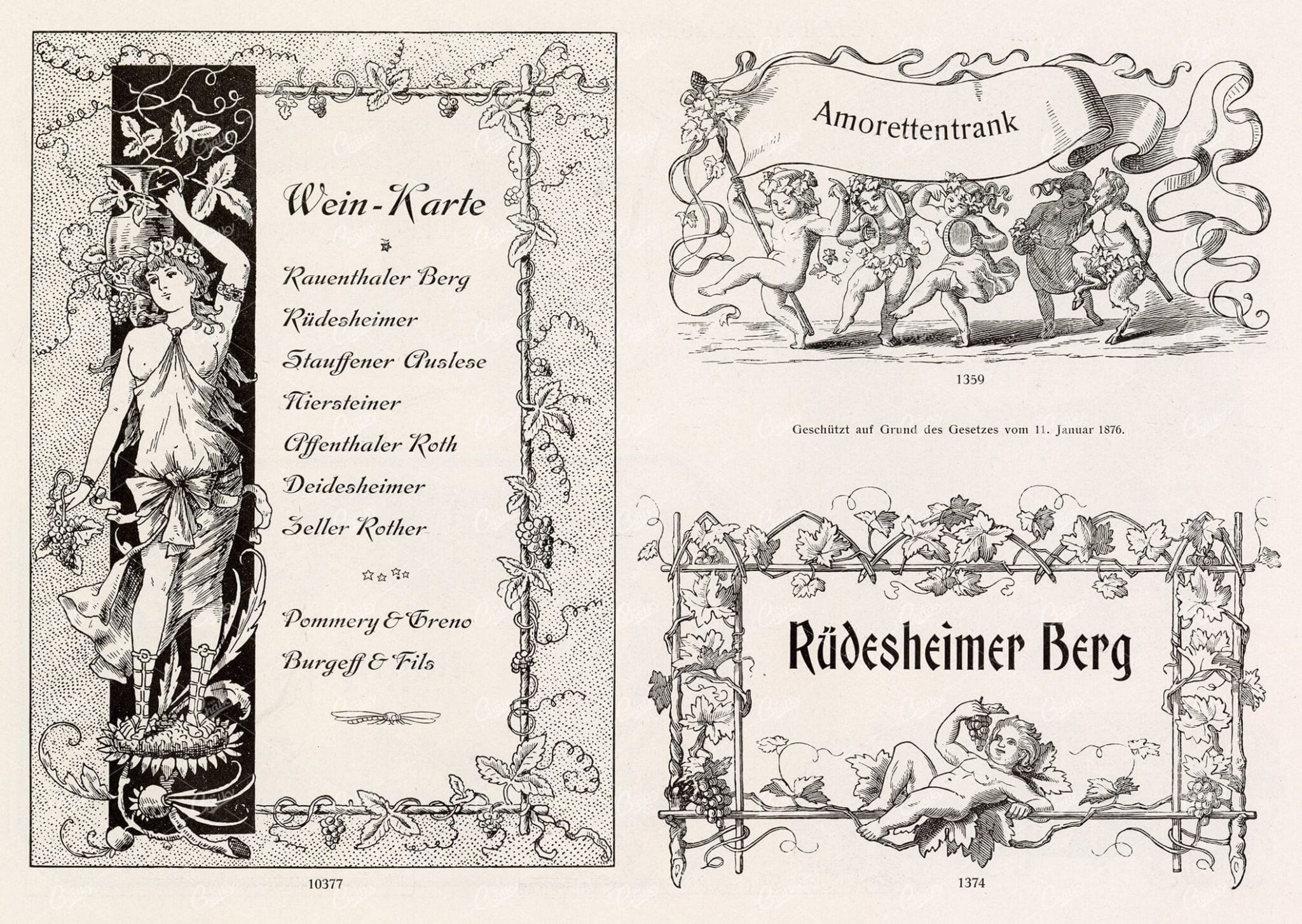 MISCELLANEOUS Selection of Vintage Design Elements - 1800s Antique Stock Artwork