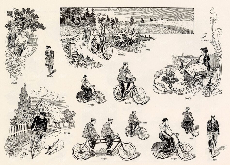 MISCELLANEOUS Selection of Vintage Cycling / Riding Related Design Elements