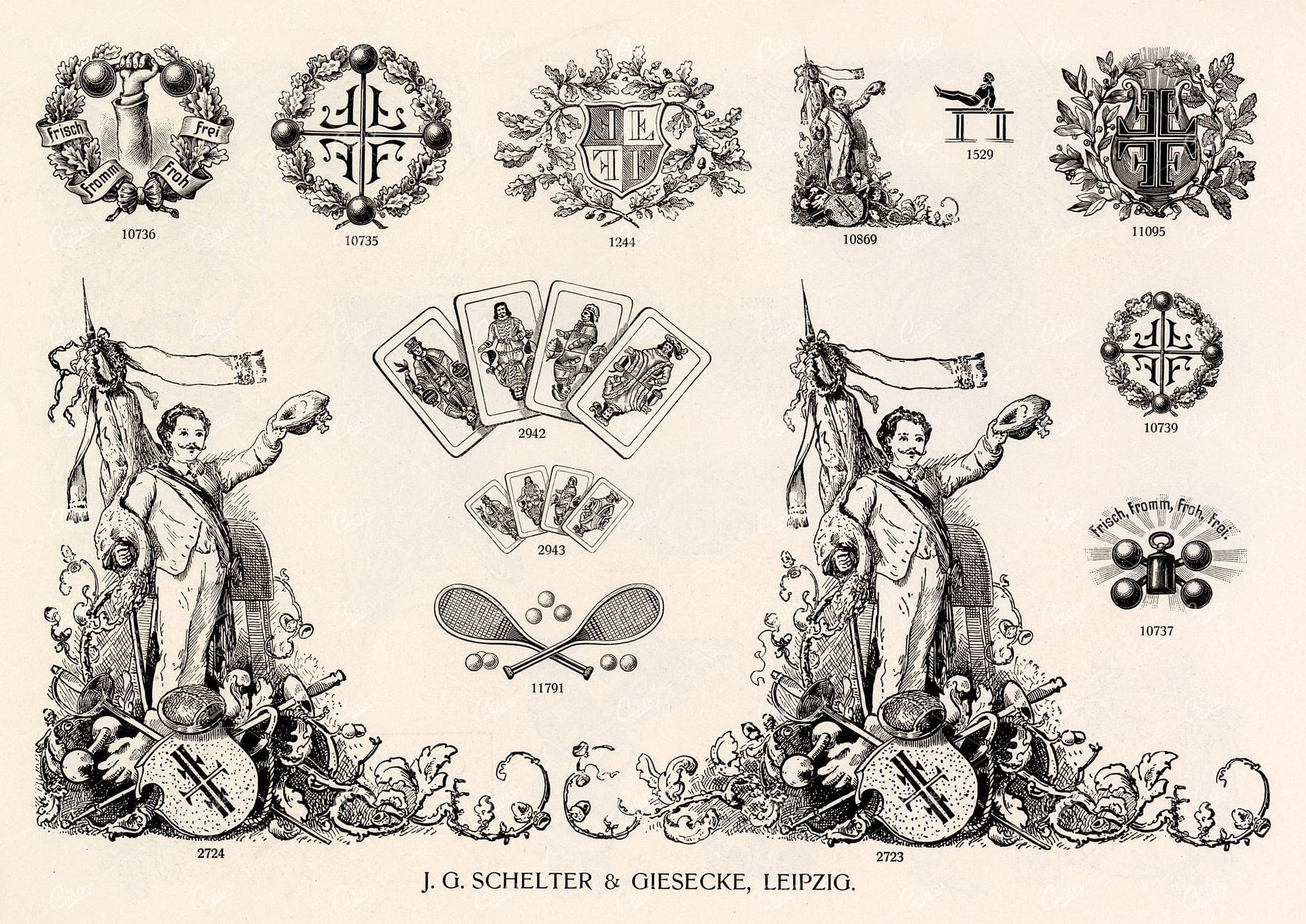 MISCELLANEOUS Selection of Vintage Sports Related Design Elements