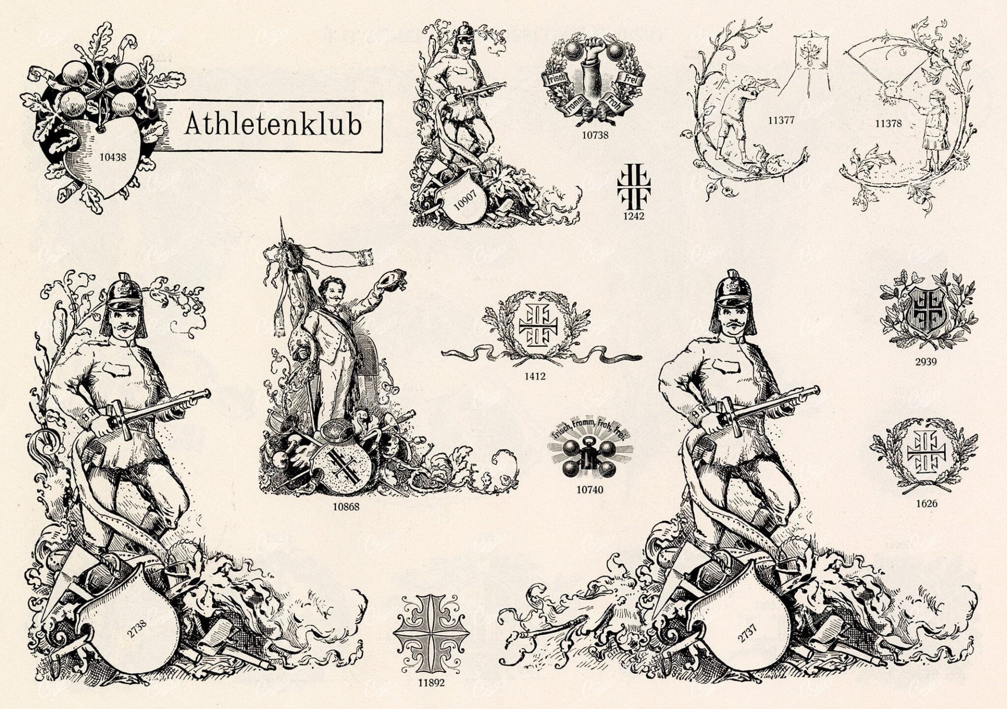 MISCELLANEOUS Selection of Vintage Fire Fighters Related Design Elements