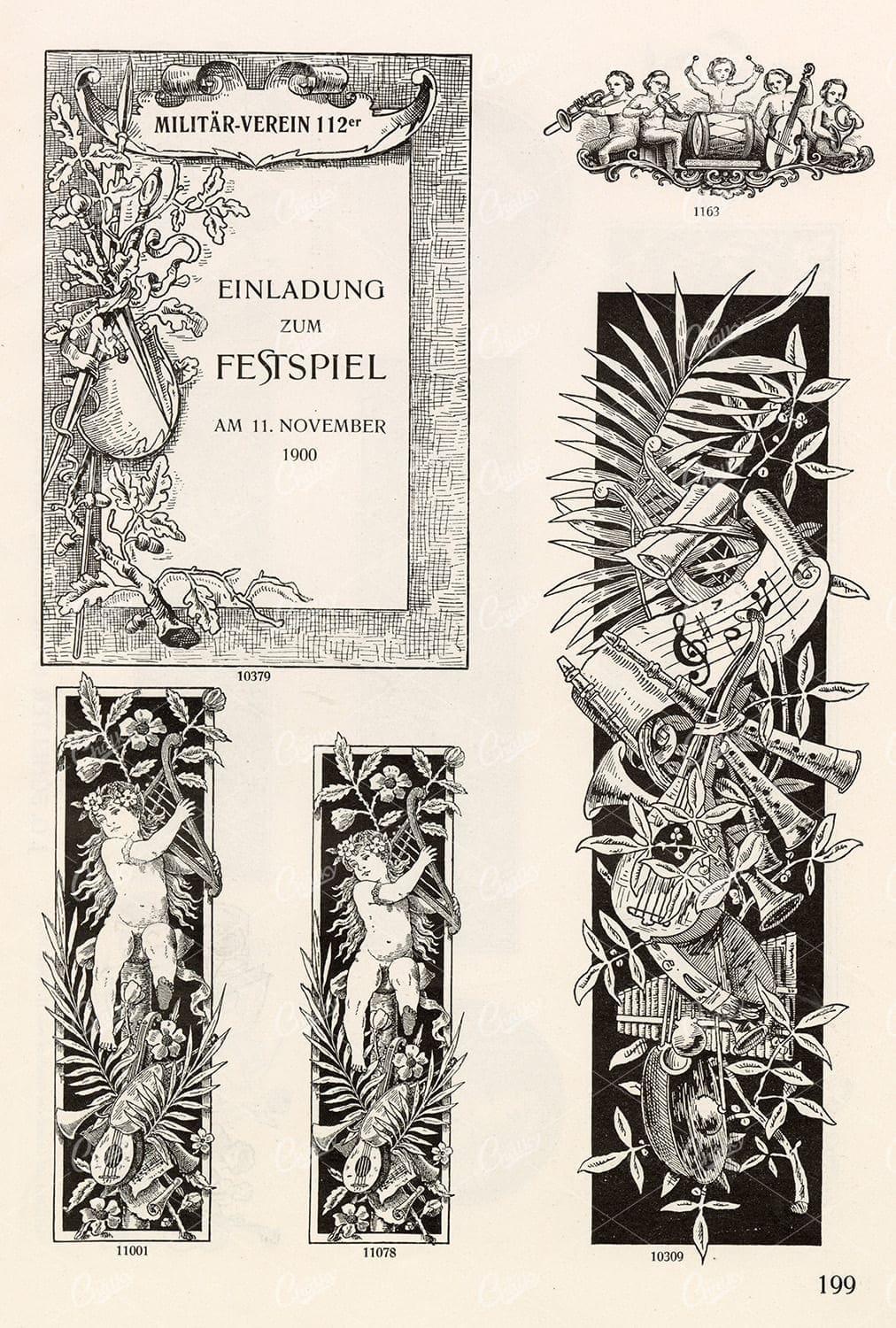 MISCELLANEOUS Selection of Vintage Design Elements - 1800s Antique Stock Artwork