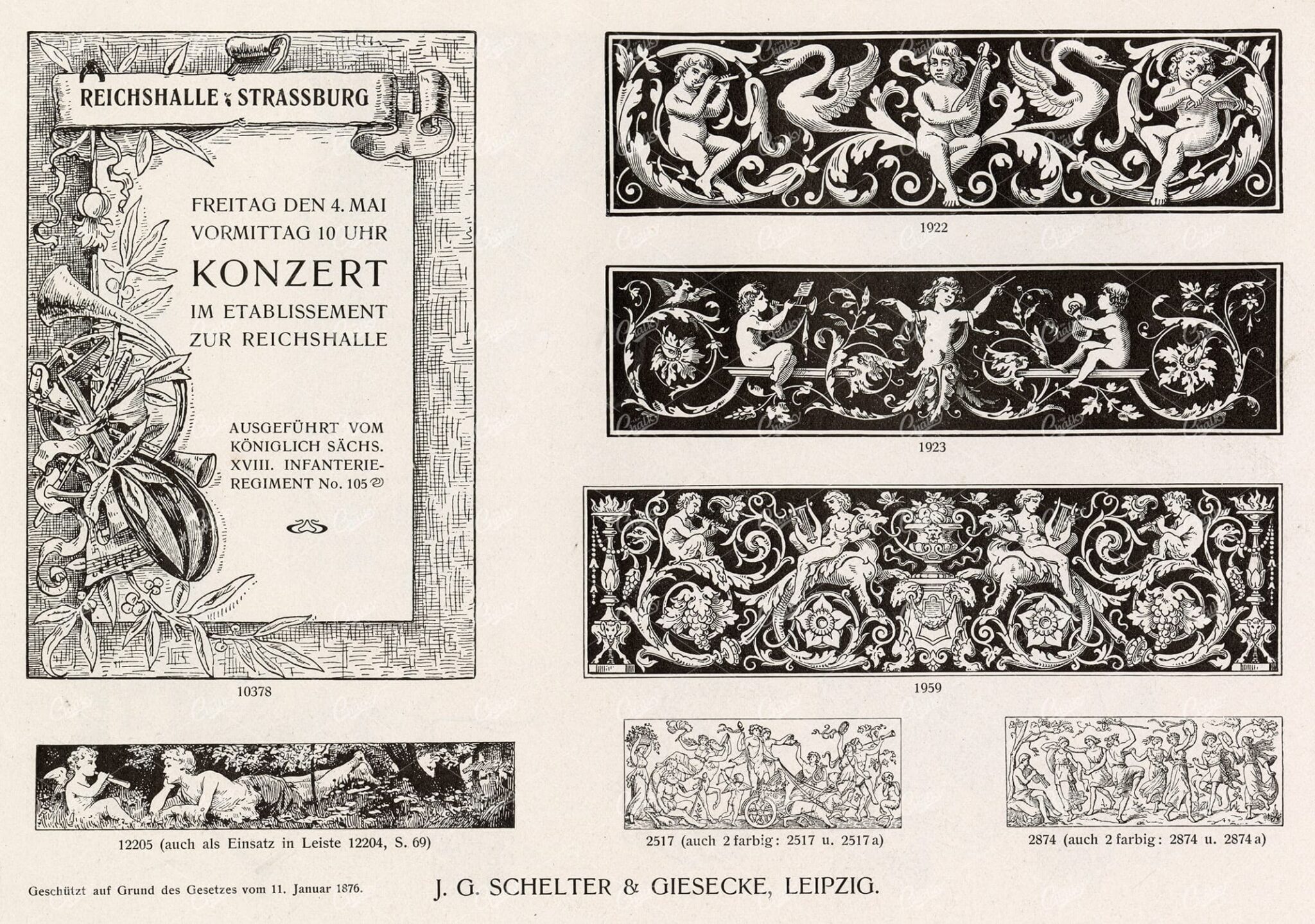 MISCELLANEOUS Selection of Vintage Design Elements - 1800s Antique Stock Artwork