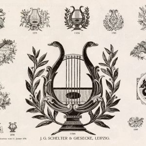 MISCELLANEOUS Selection of Vintage Music Related Design Elements