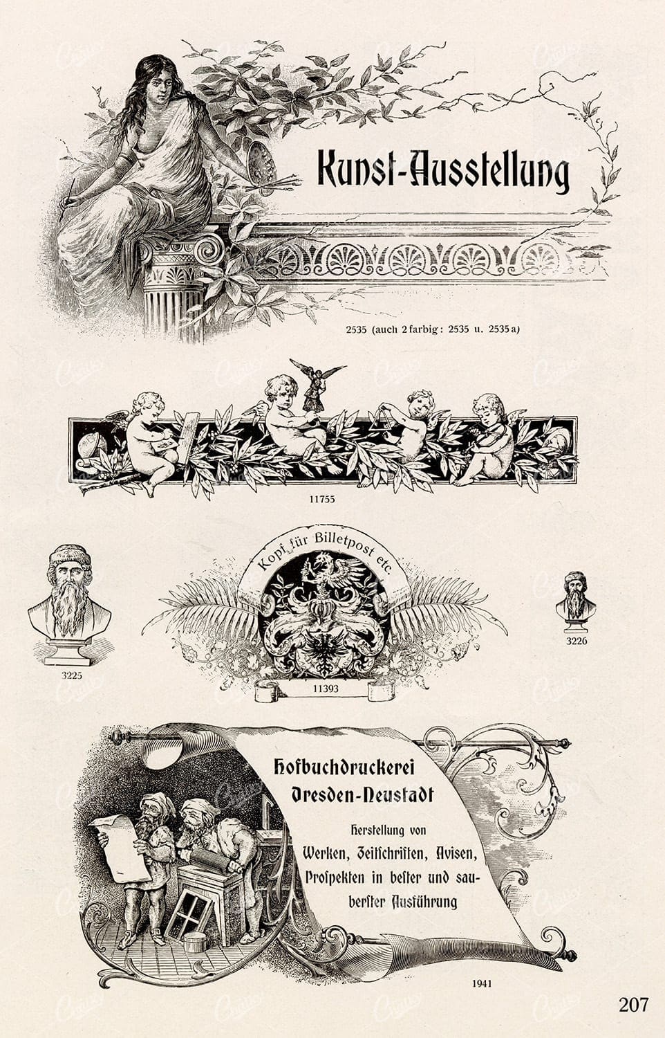 MISCELLANEOUS Selection of Vintage Design Elements - 1800s Antique Stock Artwork