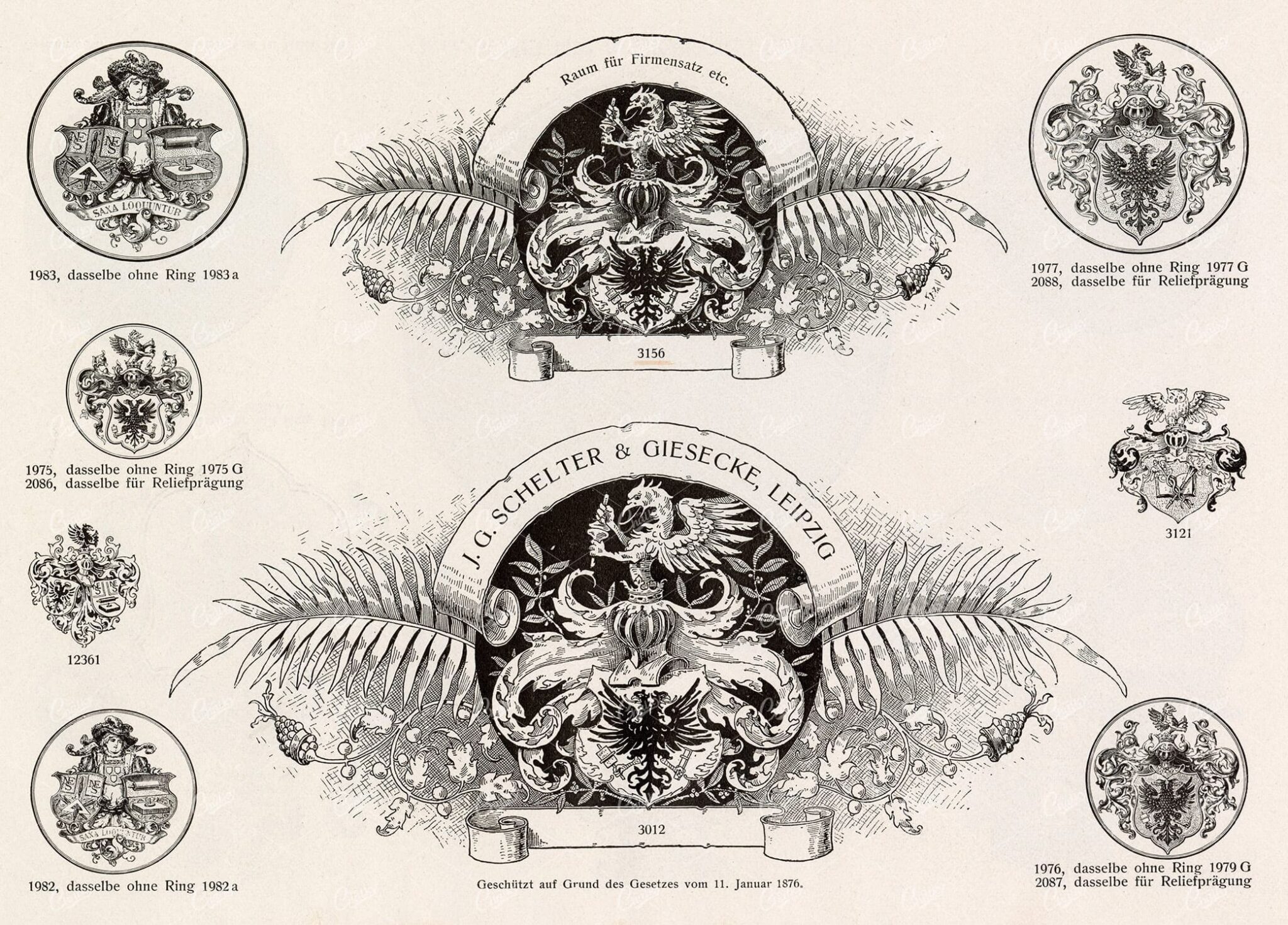MISCELLANEOUS Selection of Vintage Design Elements - 1800s Antique Stock Artwork