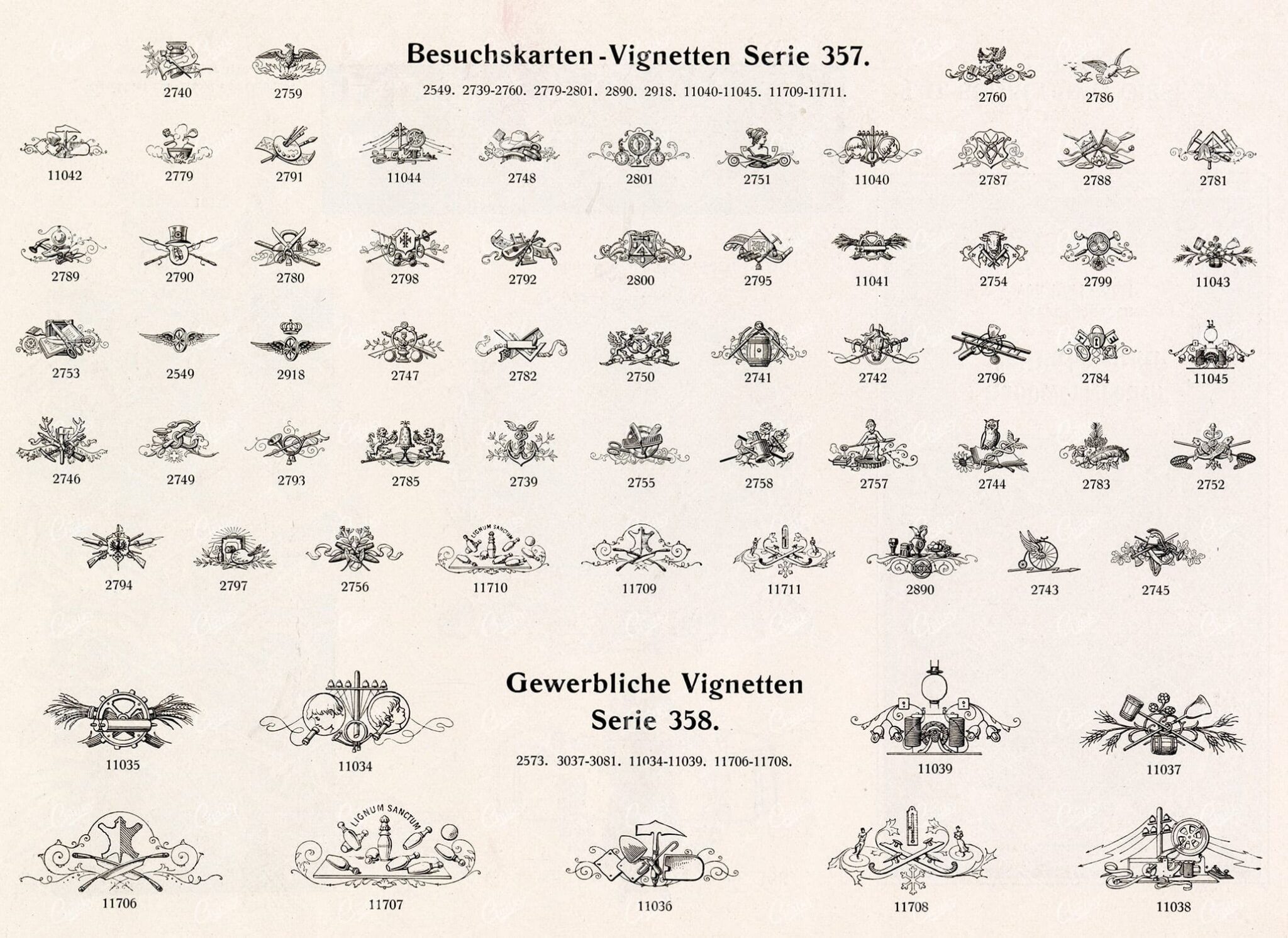 MISCELLANEOUS Selection of Vintage Design Elements - 1800s Antique Stock Artwork