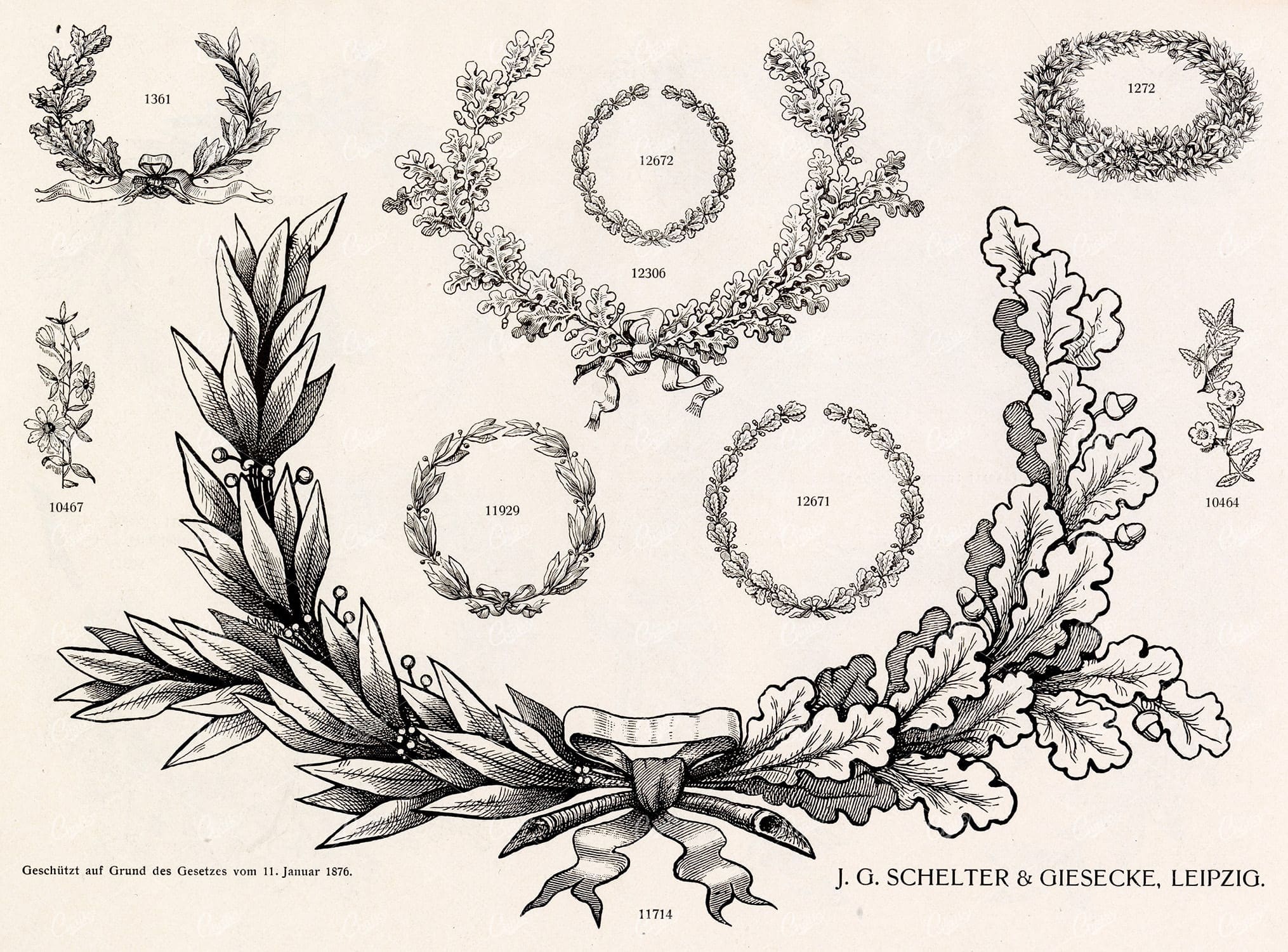 MISCELLANEOUS Selection of Vintage Design Elements - 1800s Antique Stock Artwork