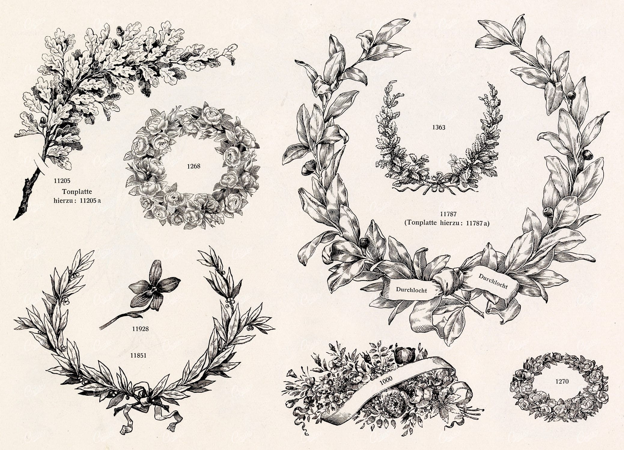 MISCELLANEOUS Selection of Vintage Design Elements - 1800s Antique Stock Artwork