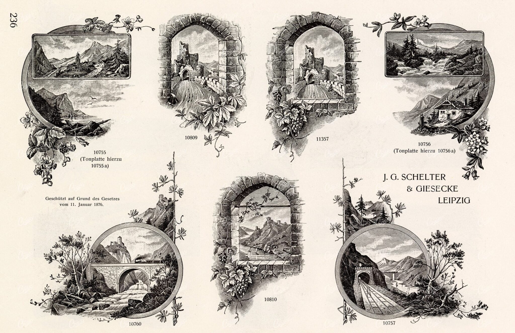 MISCELLANEOUS Selection of Vintage Design Elements - 1800s Antique Stock Artwork
