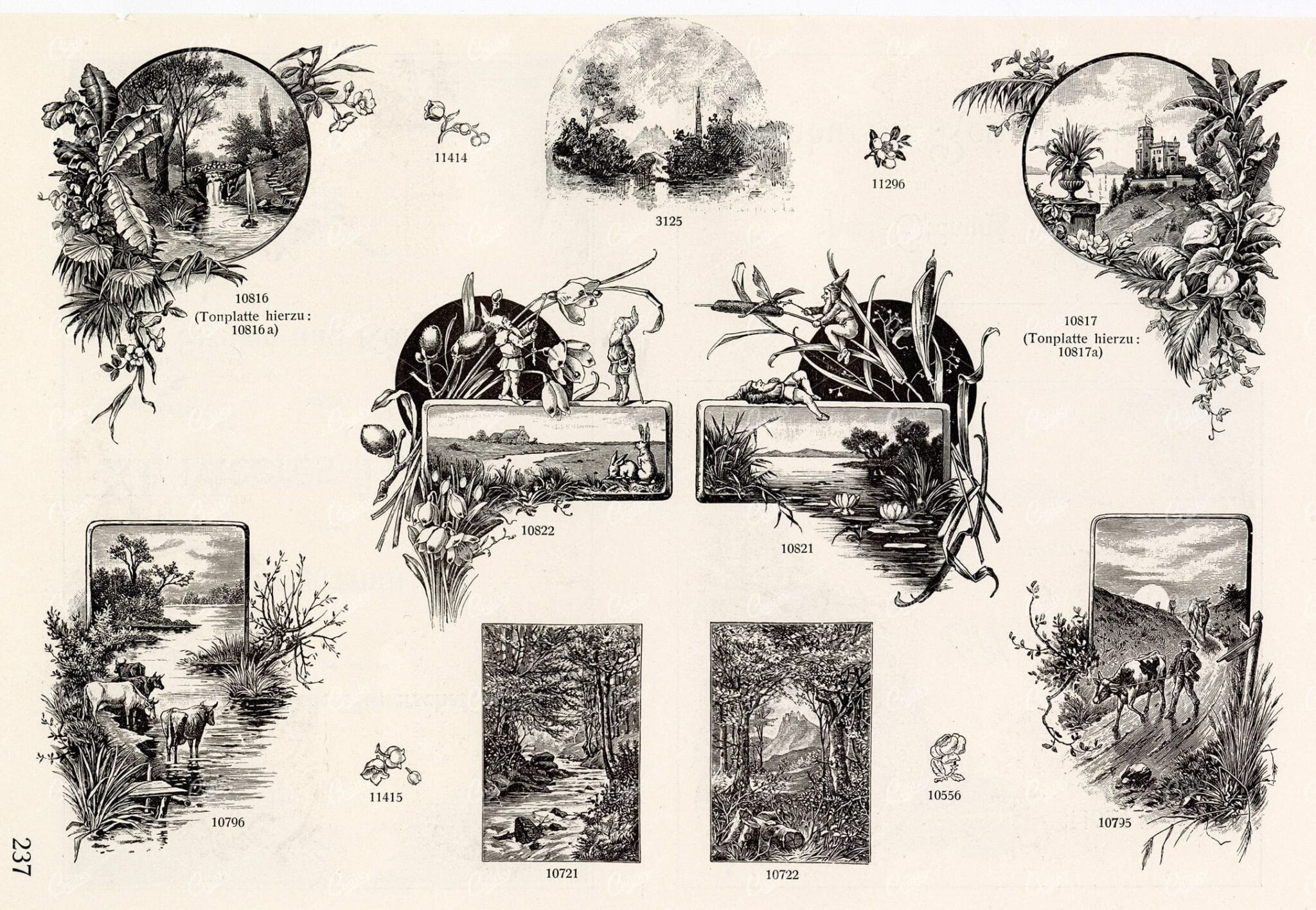 MISCELLANEOUS Selection of Vintage Design Elements - 1800s Antique Stock Artwork