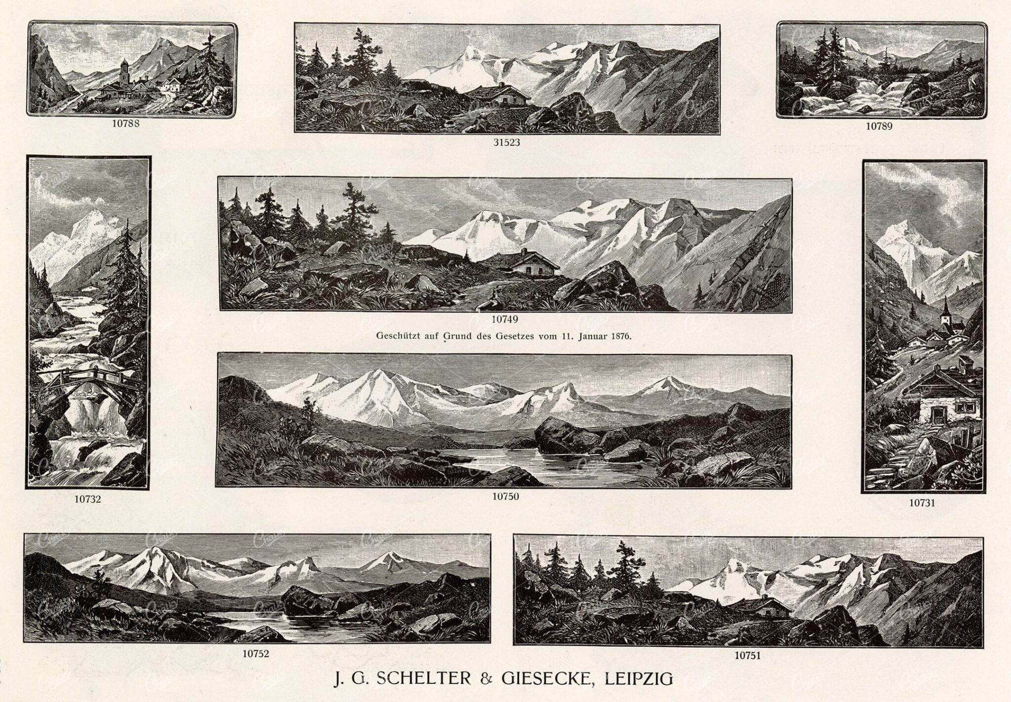 MISCELLANEOUS Selection of Vintage Design Elements - 1800s Antique Stock Artwork