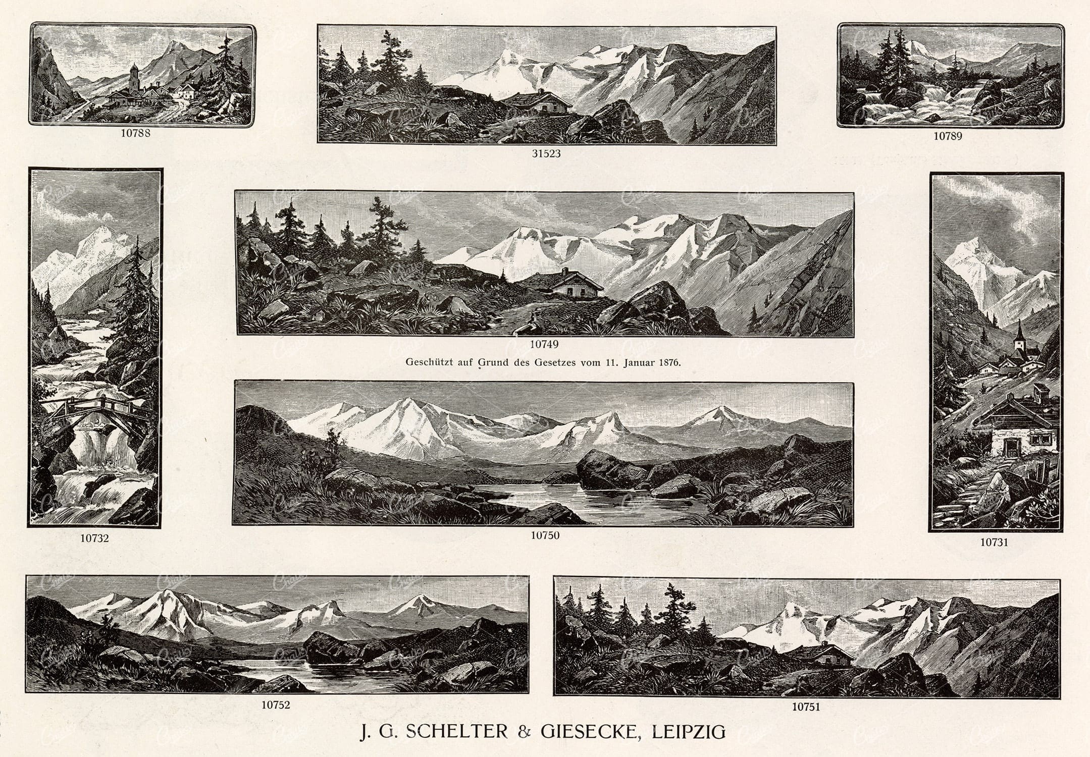 MISCELLANEOUS Selection of Vintage Design Elements - 1800s Antique Stock Artwork