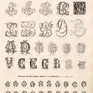 DECORATIVE Typography Monograms - Vintage Type Foundry Catalogue