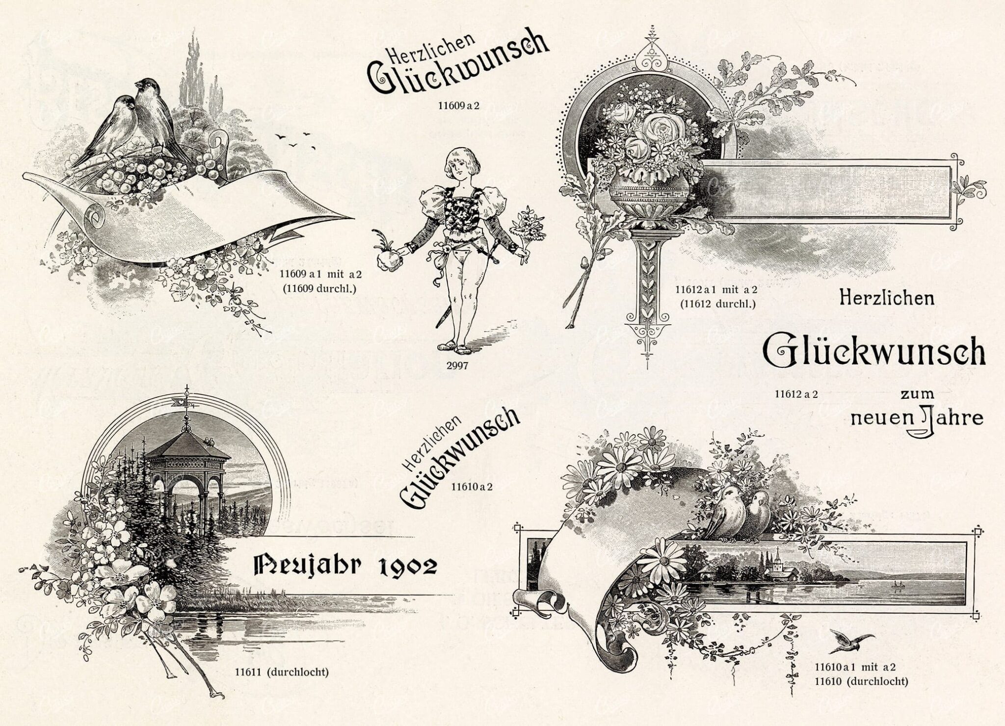 MISCELLANEOUS Selection of Vintage Design Elements - 1800s Antique Stock Artwork