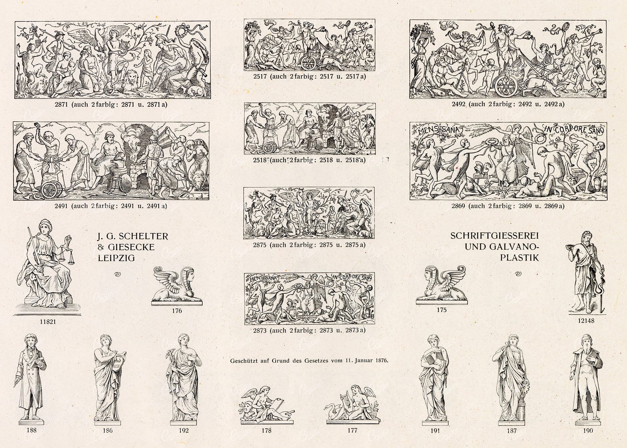 MISCELLANEOUS Selection of Vintage Design Elements - 1800s Antique Stock Artwork