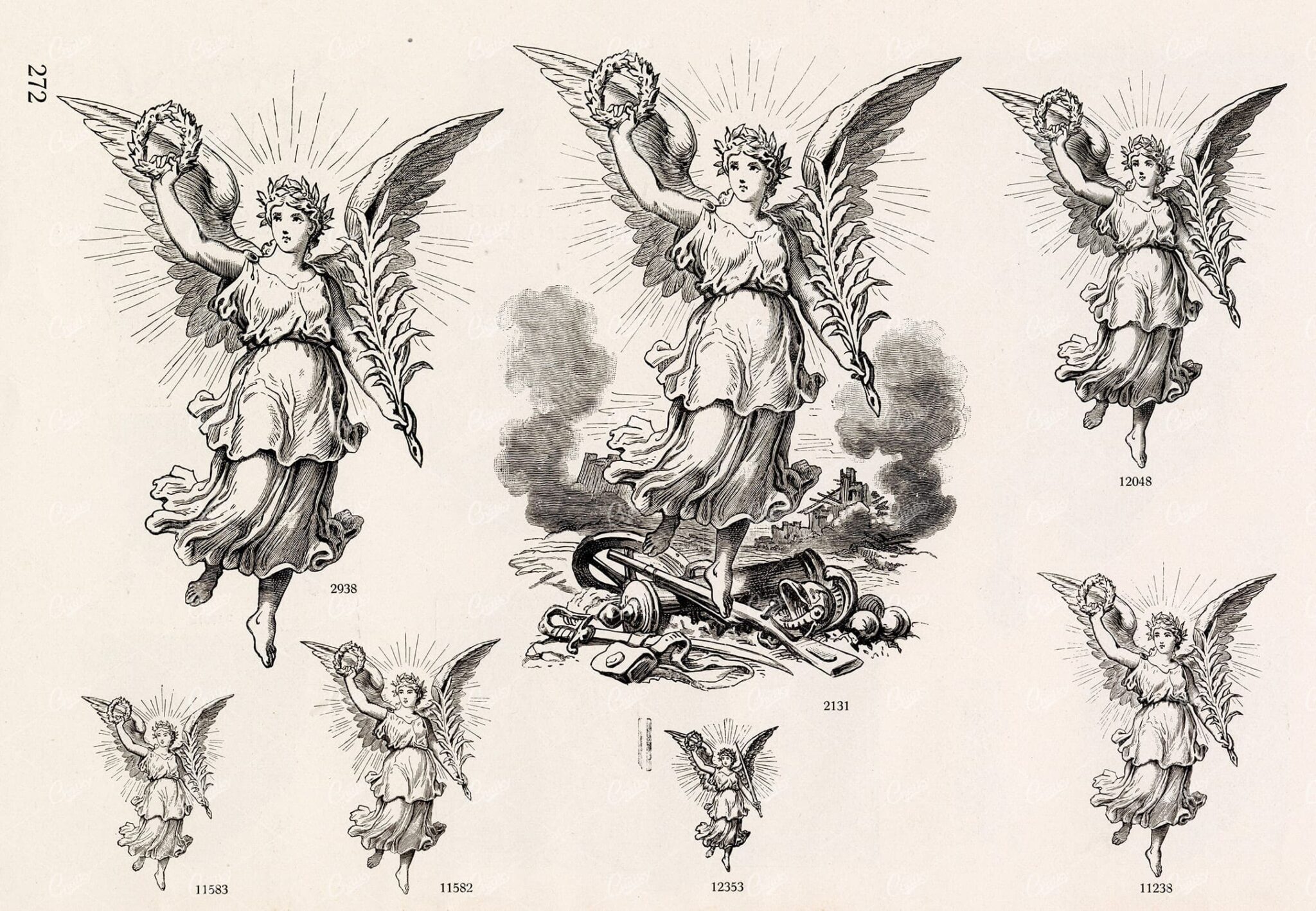 MISCELLANEOUS Selection of Vintage Design Elements - 1800s Antique Stock Artwork