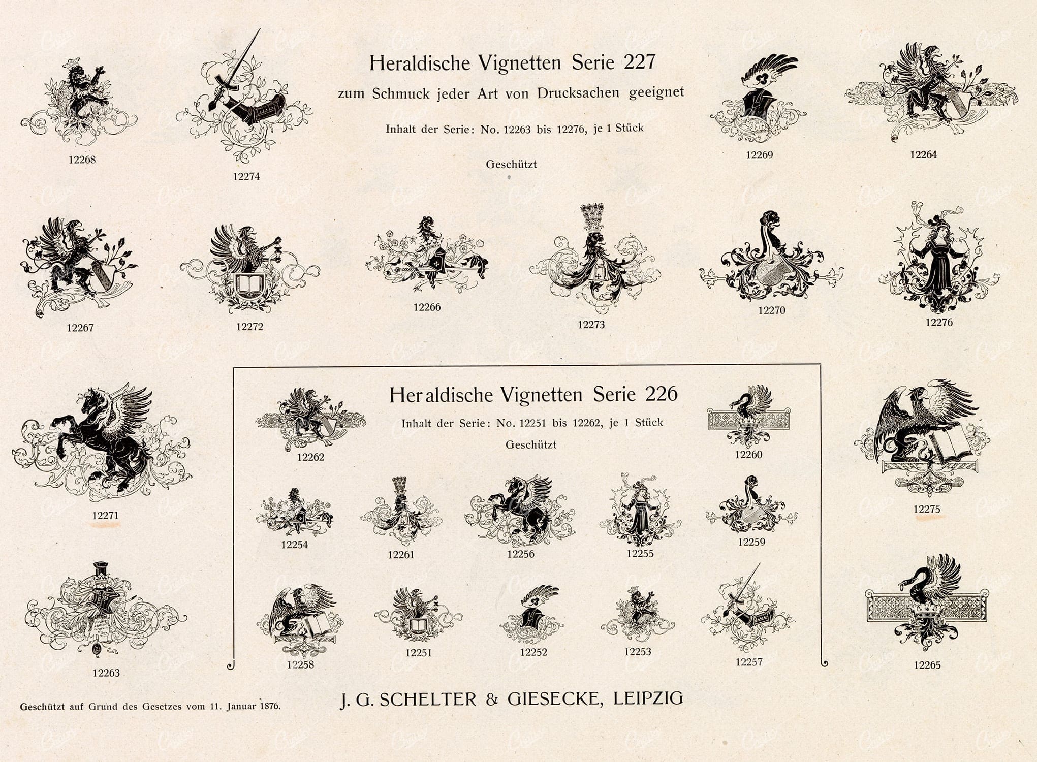 MISCELLANEOUS Selection of Vintage Design Elements - 1800s Antique Stock Artwork