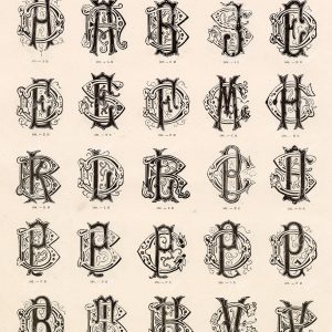 DECORATIVE Typography Monograms - Vintage Type Foundry Catalogue