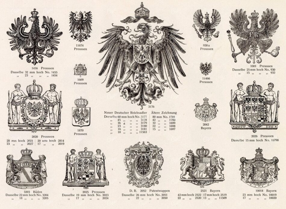 MISCELLANEOUS Selection of Vintage Heraldry Related Design Elements