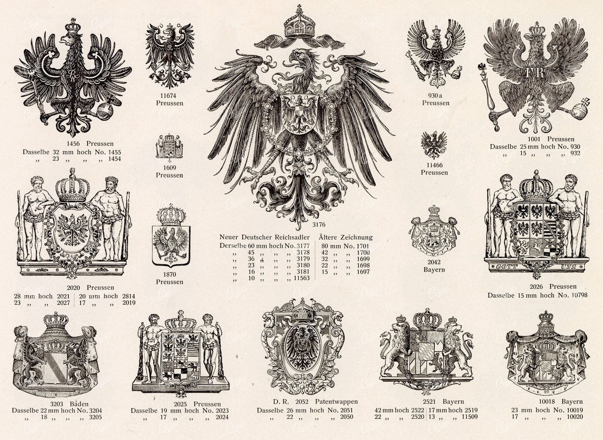 MISCELLANEOUS Selection of Vintage Heraldry Related Design Elements