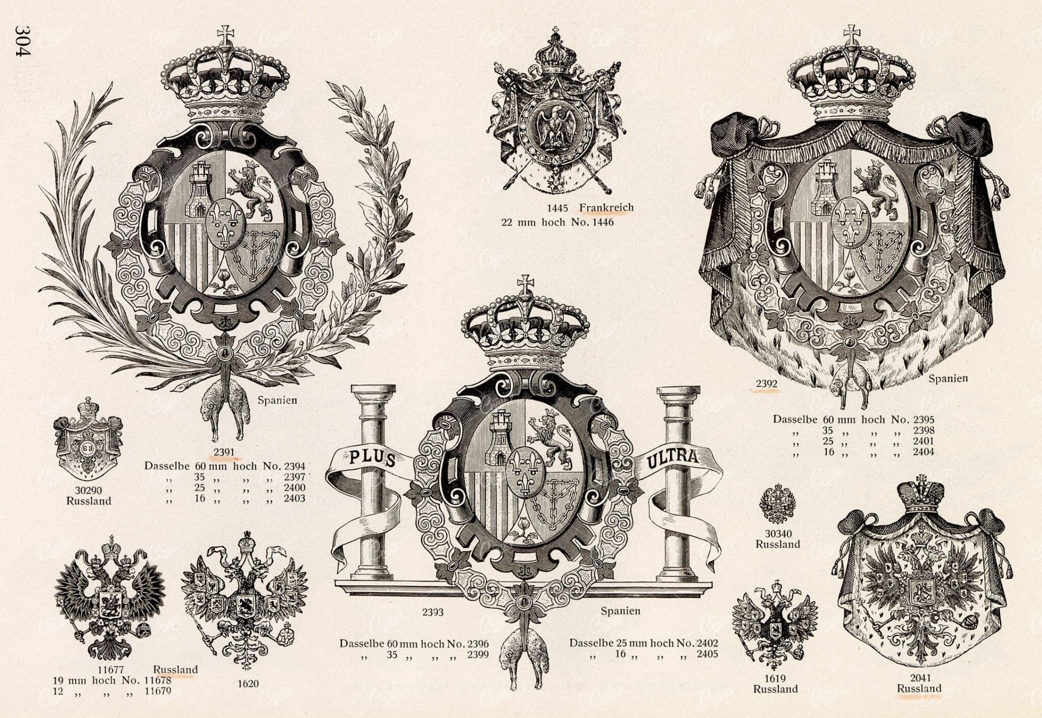 MISCELLANEOUS Selection of Vintage Heraldry Related Design Elements