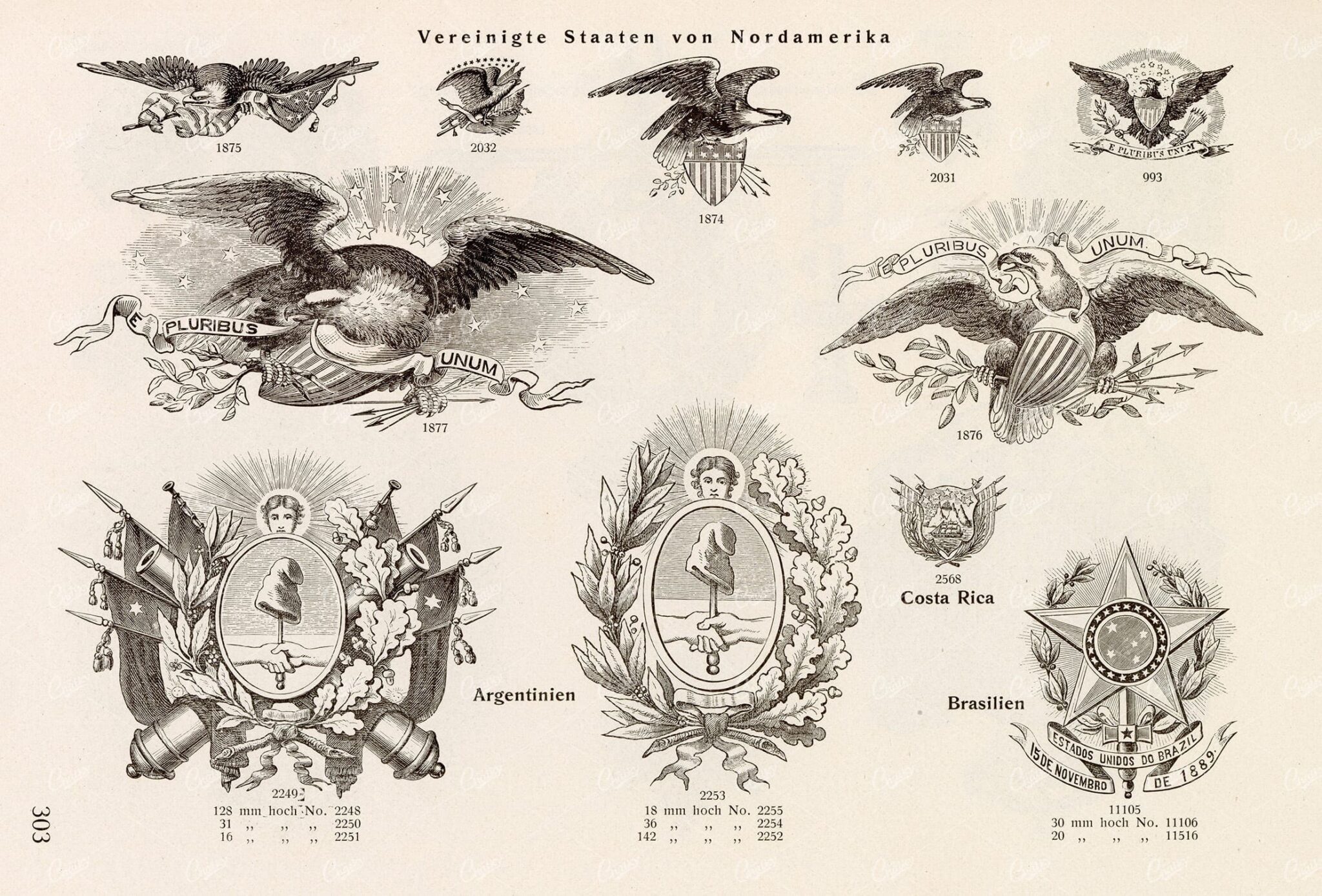 MISCELLANEOUS Selection of Vintage Heraldry Related Design Elements