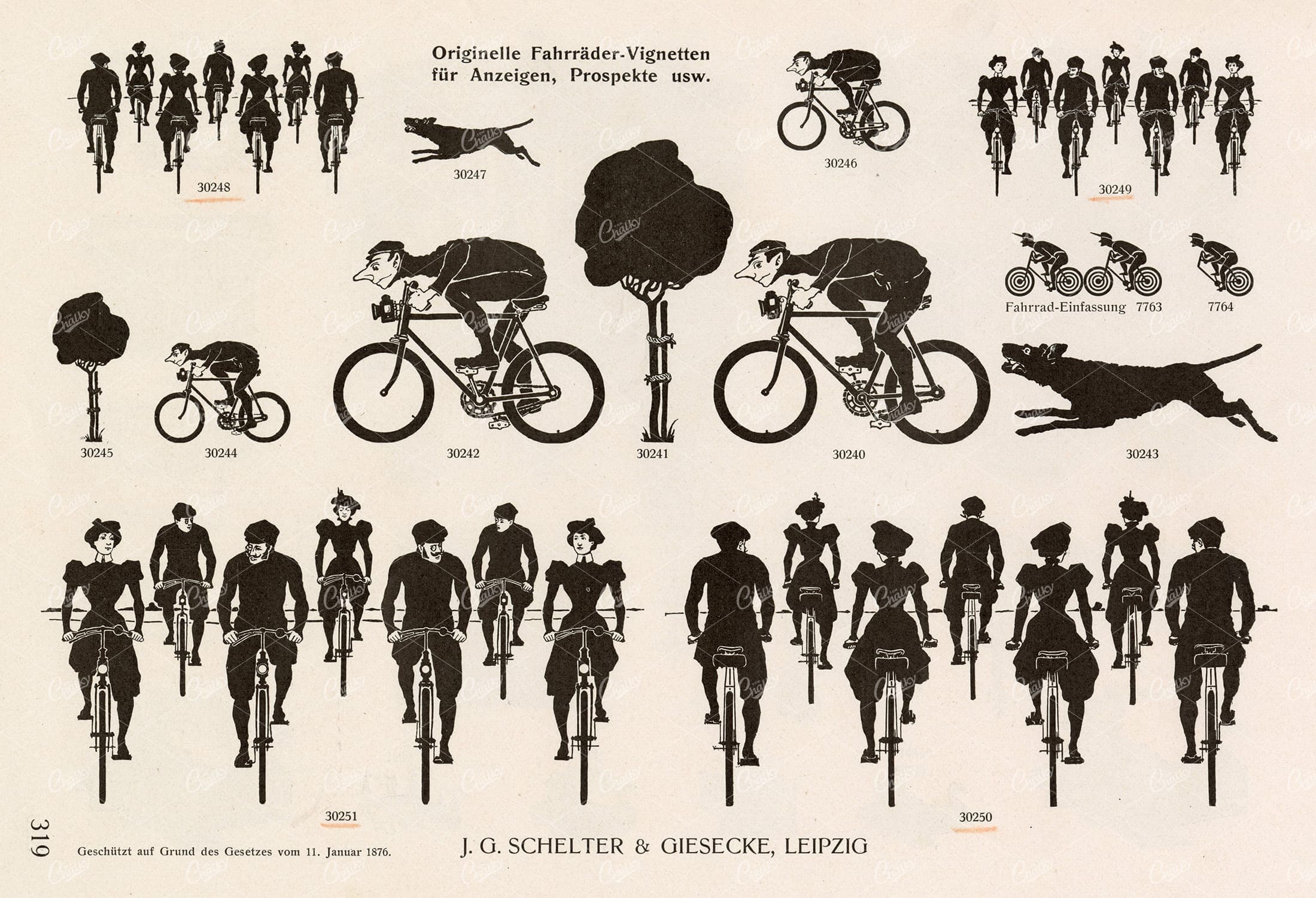 MISCELLANEOUS Selection of Vintage Crycling / Riding Related Design Elements