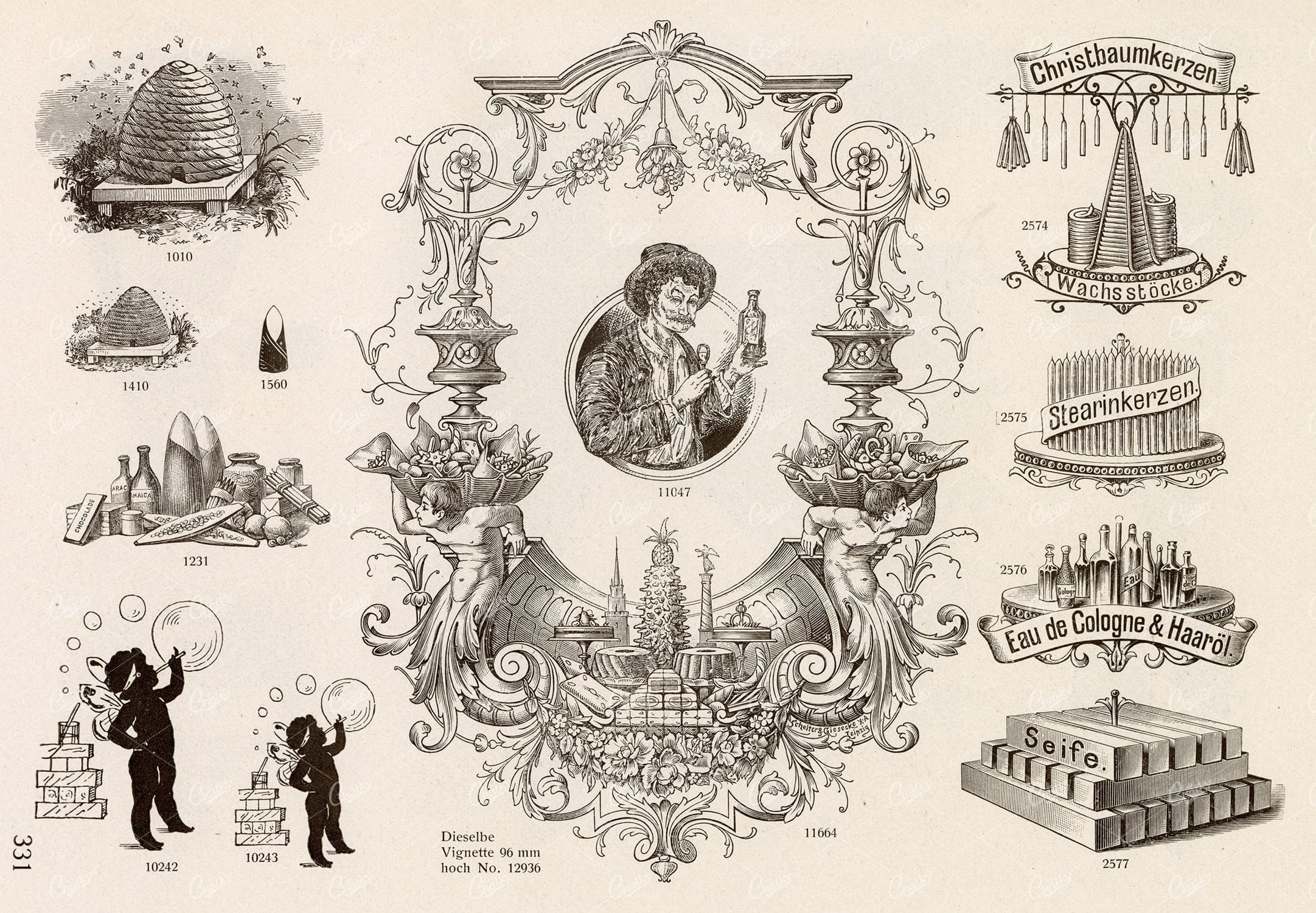 MISCELLANEOUS Selection of Vintage Design Elements - 1800s Antique Stock Artwork