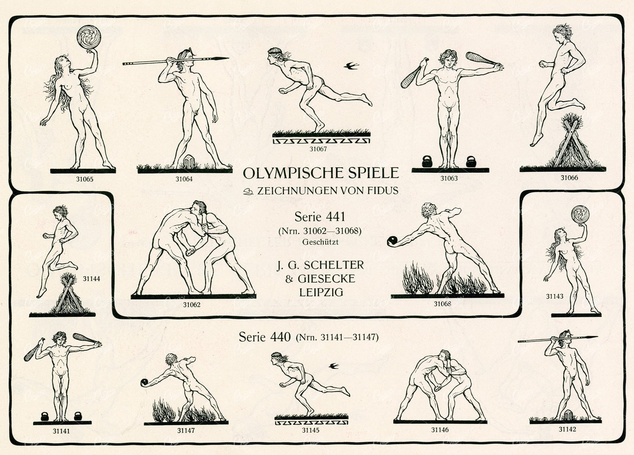 MISCELLANEOUS Selection of Vintage Olympic / Sport Related Design Elements