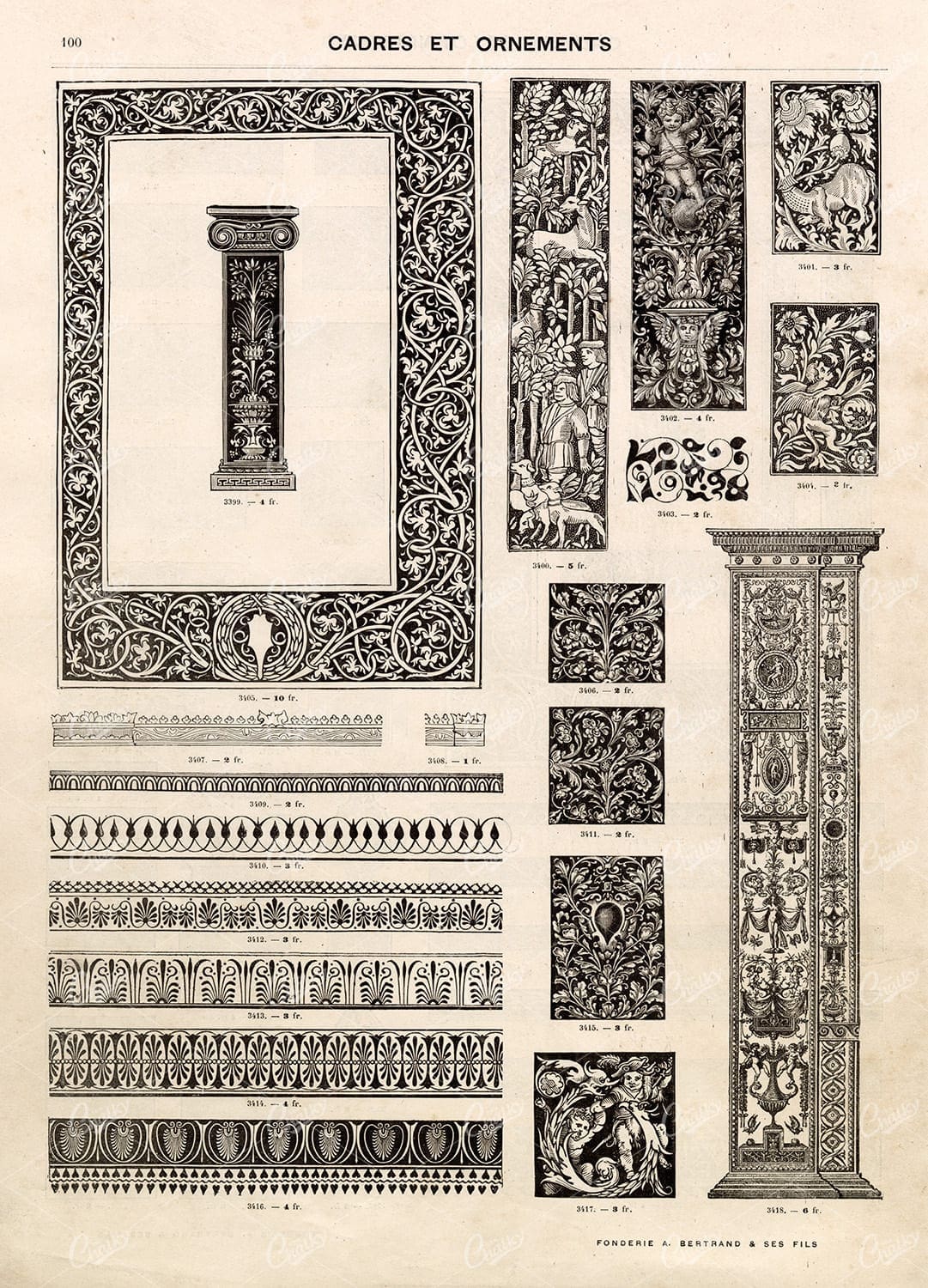 DECORATIVE Banners and Frames - Vintage Border Illustrations
